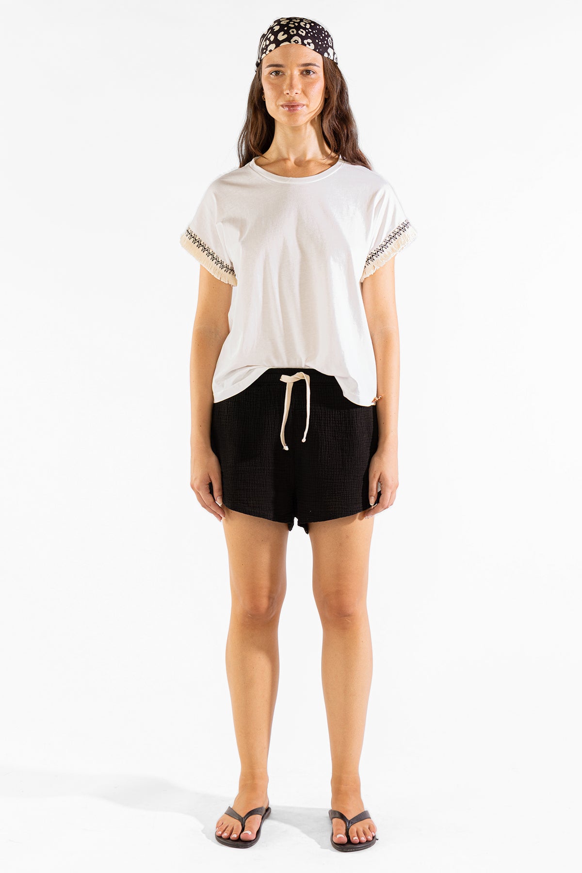 Fringes Tee en Crema