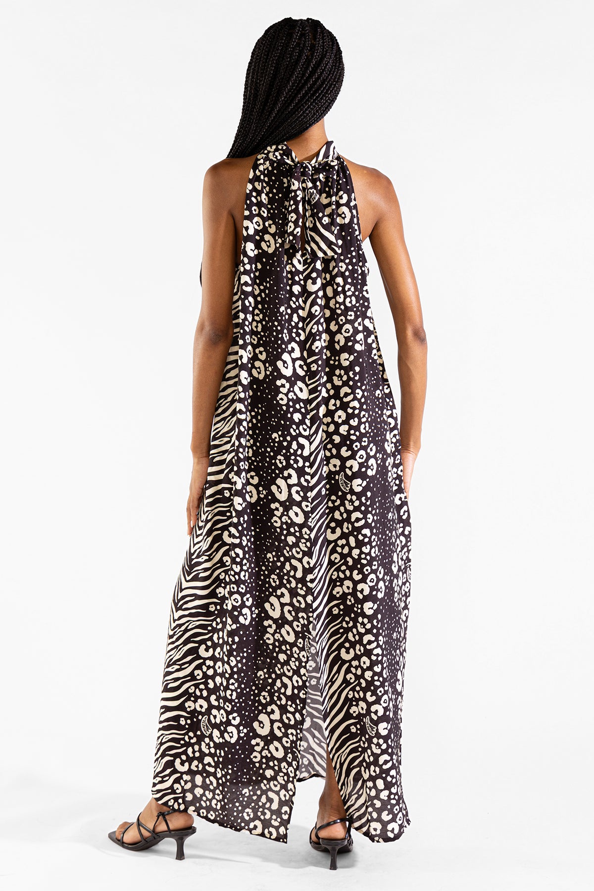 Vestido Halter Michu Feline Black Vestidos y Monos Polonio UY