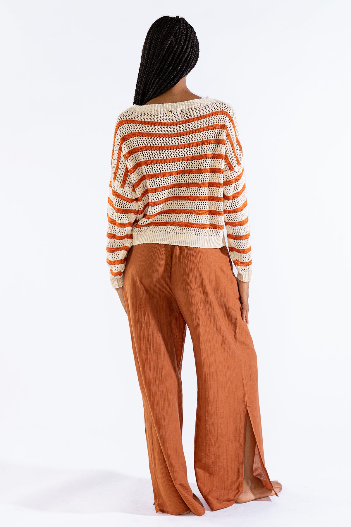 Mila Striped Sweater Terra Sweaters Polonio UY