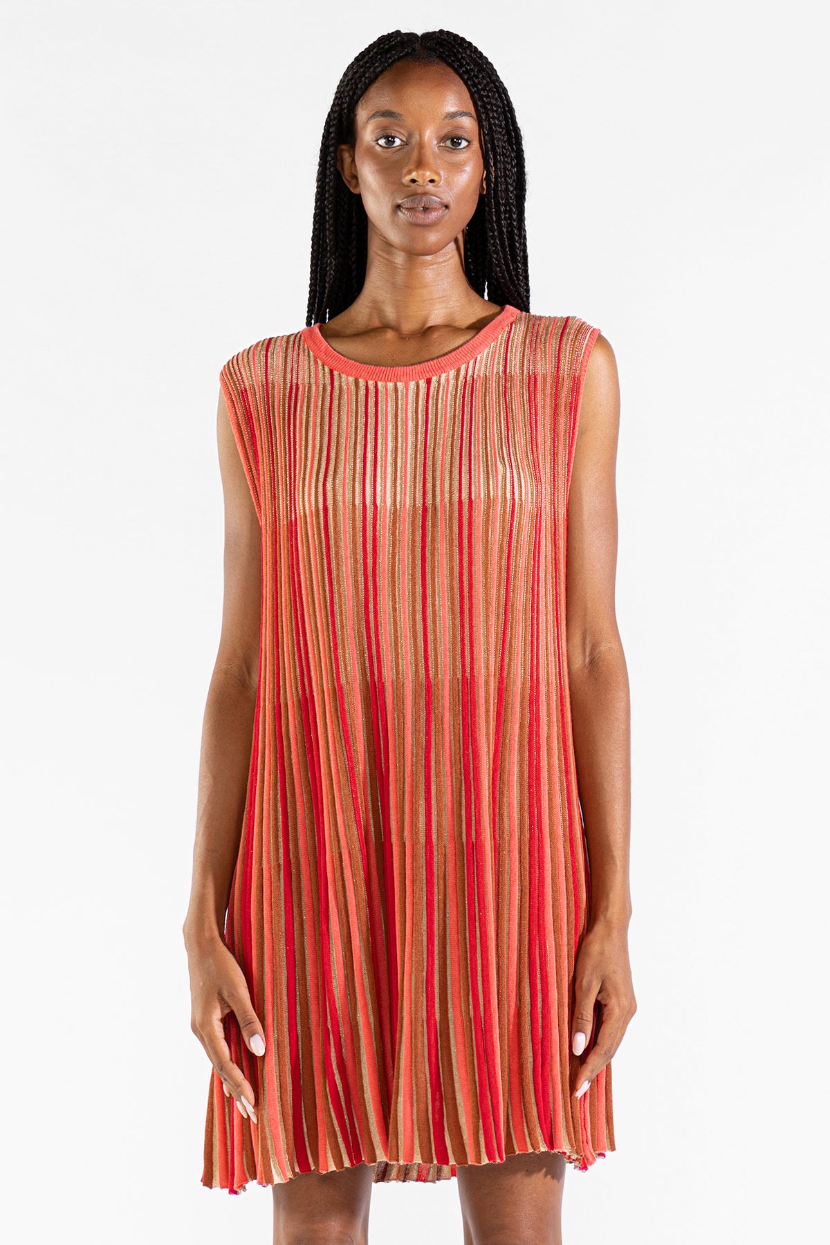 Vestido Striped Tee Tejido Berry Vestidos y Monos Polonio UY