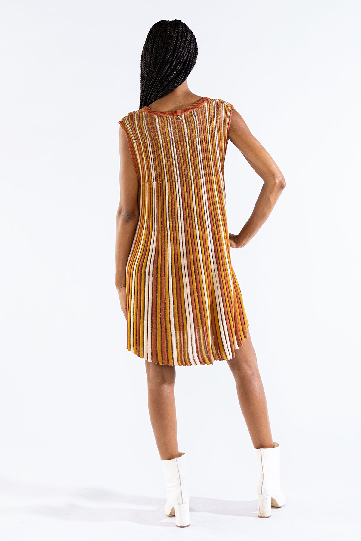 Vestido Striped Tee Tejido Coffee Vestidos y Monos Polonio UY