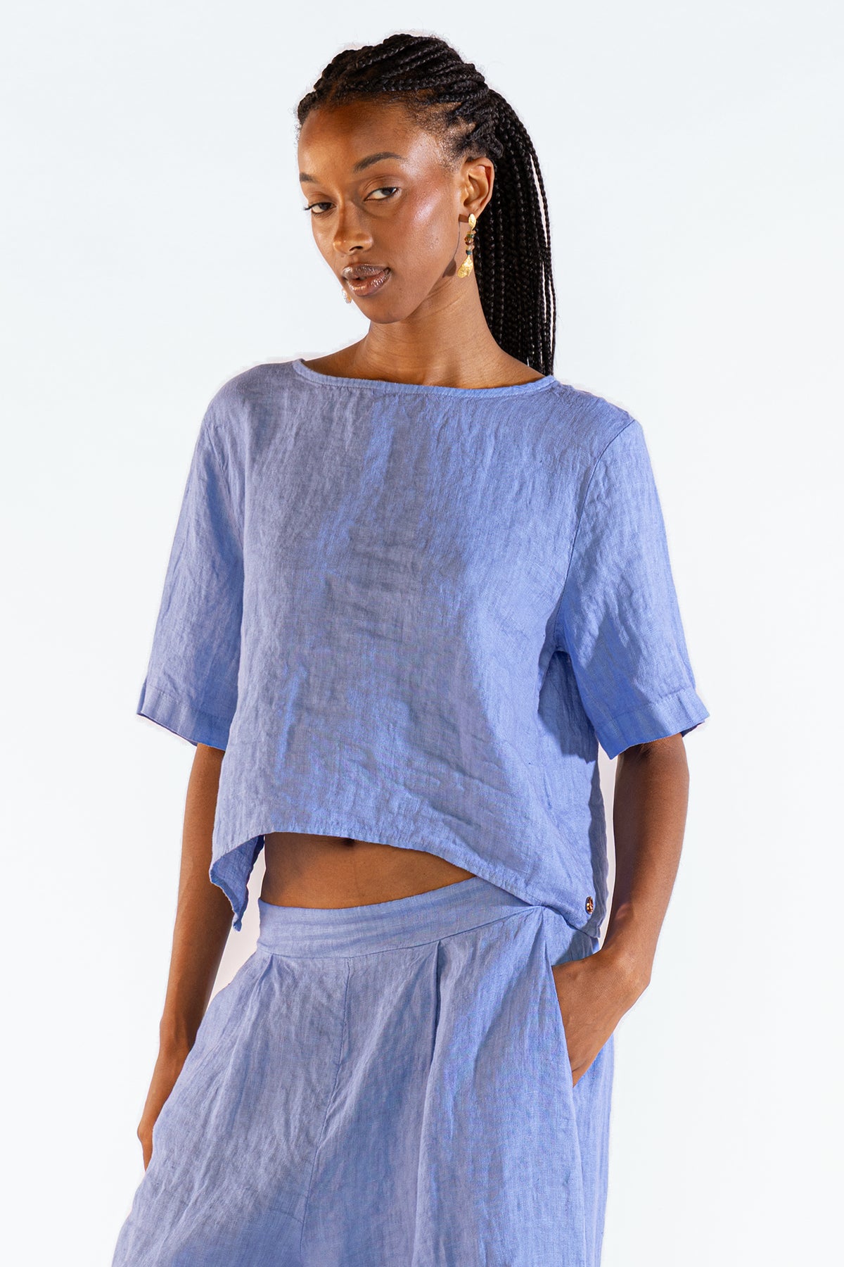 Top Fefe Blue Tops y Camisas Polonio UY