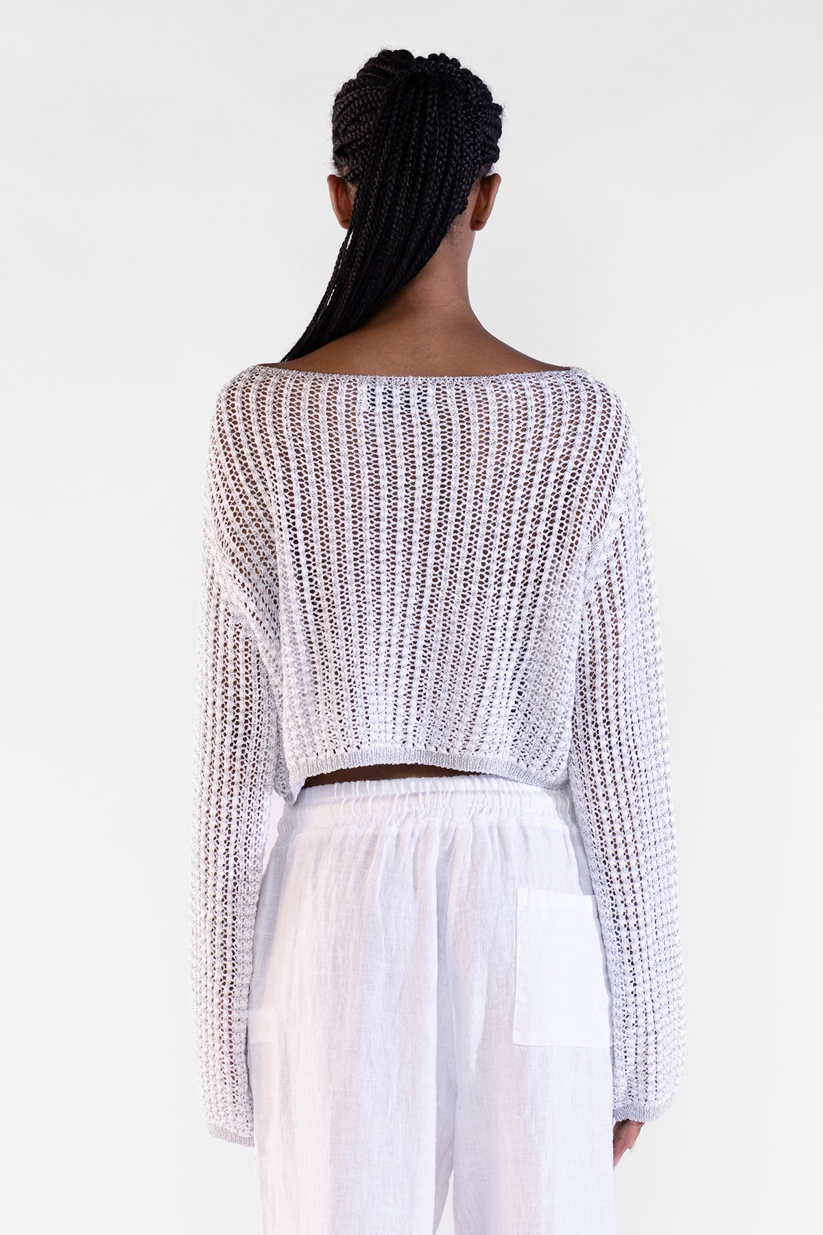 Crop Sweater Silver Tops y Camisas Polonio UY