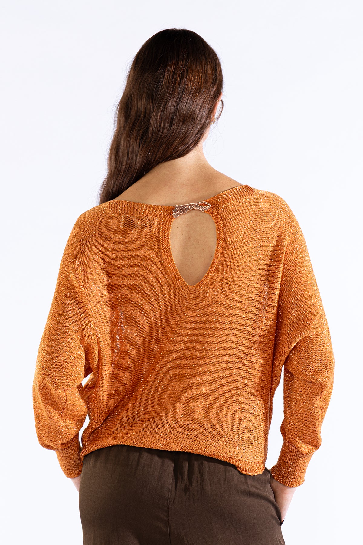 Lu Tiger Sweater Lurex Orange