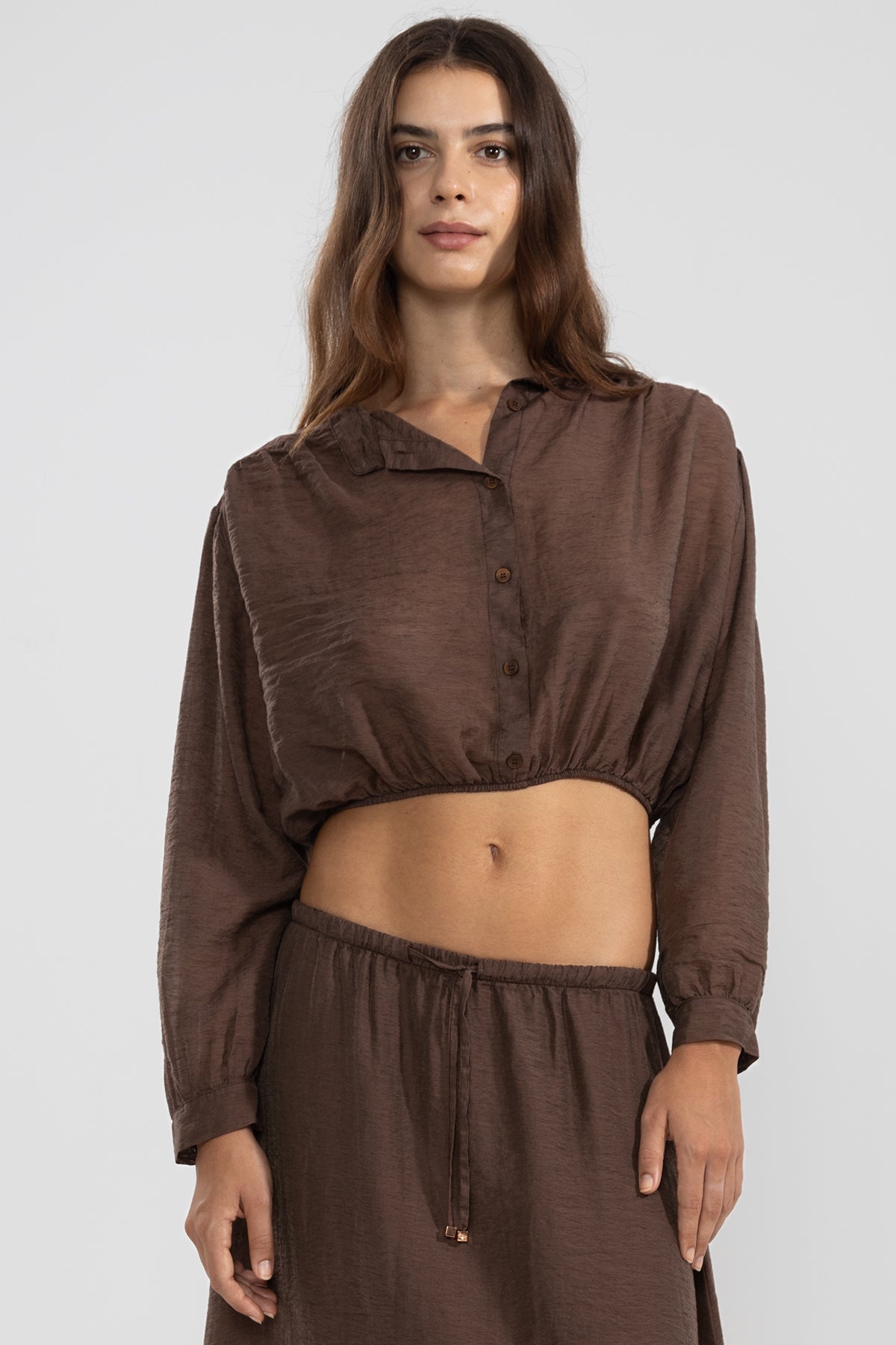 Camisa Abby Choco - Polonio Uruguay