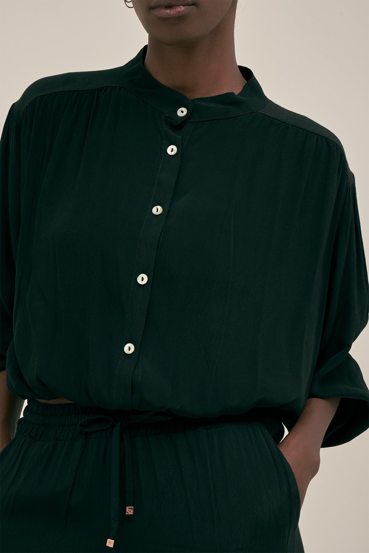 Camisa Abby Negro - Polonio Uruguay