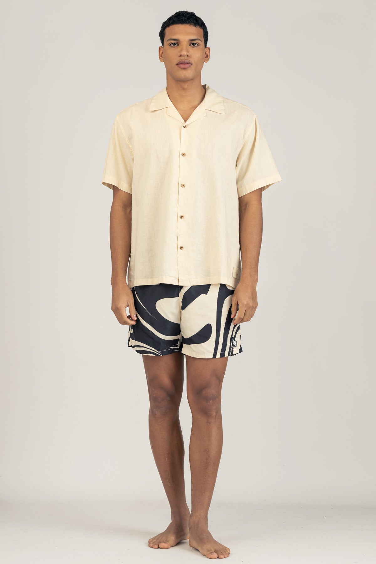 Camisa Camp Collar Boxy Cream - Polonio Uruguay