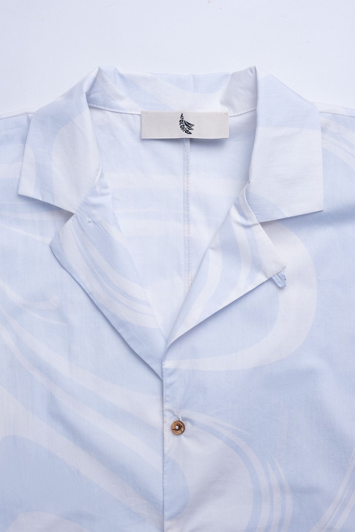 Camisa Convertible Collar Boxy Marble Sky - Polonio Uruguay