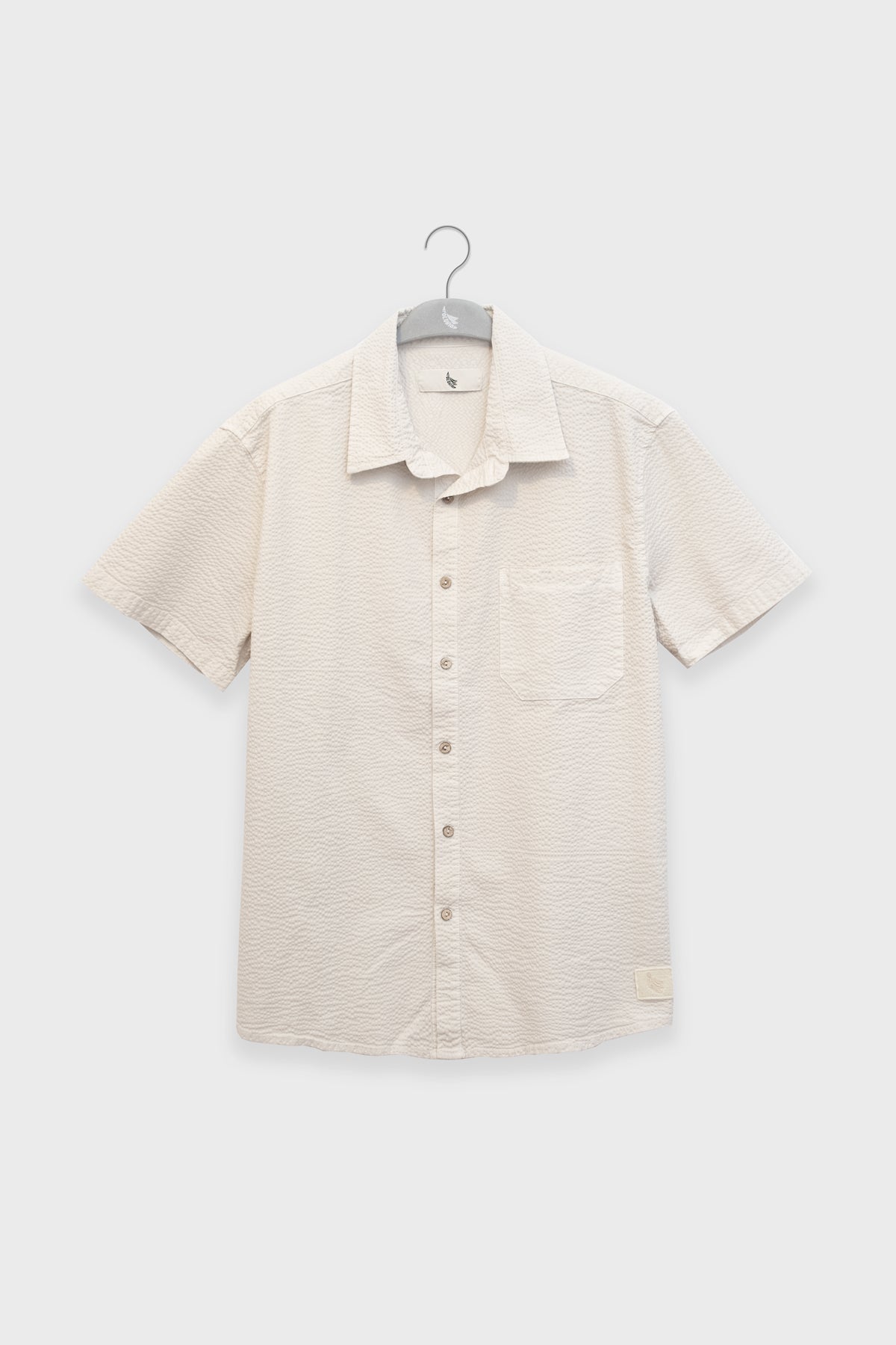 Camisa Manga Corta Seersucker Oyster - Polonio Uruguay