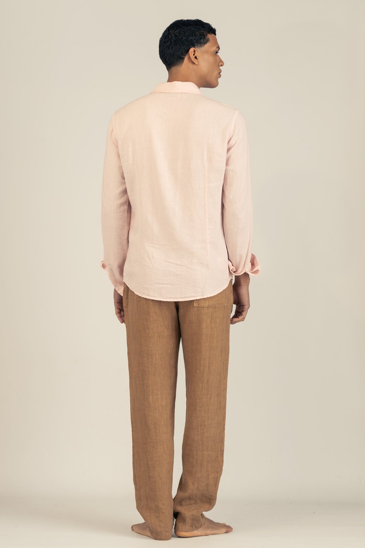 Camisa Manga Larga de Lino Rose - Polonio Uruguay