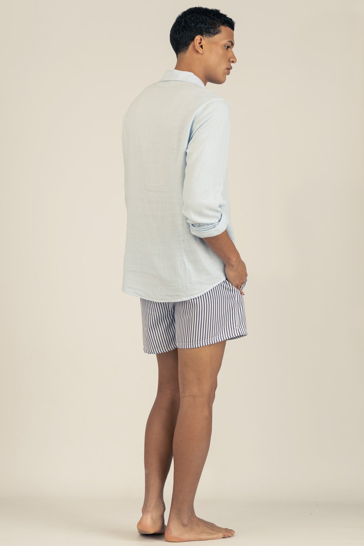 Camisa Manga Larga de Lino Sky - Polonio Uruguay