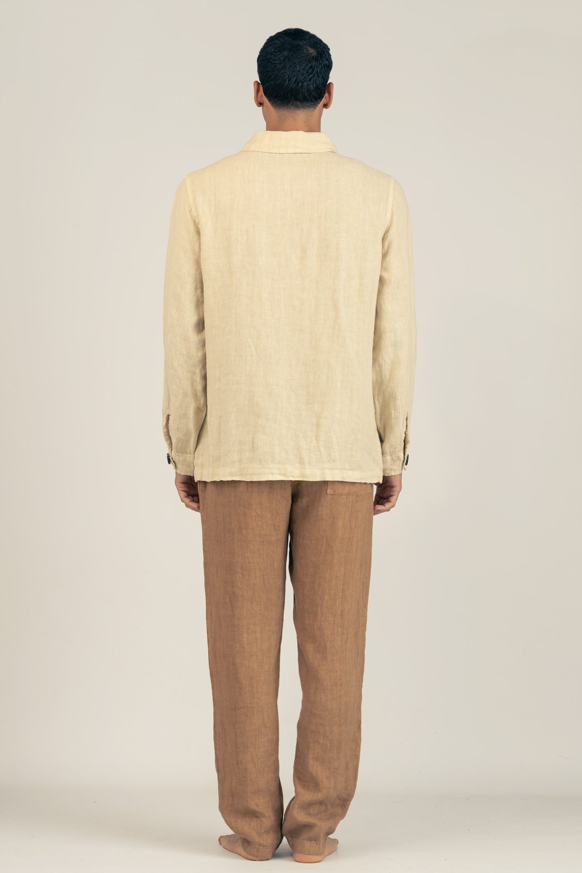 Chaqueta De Lino Premium Almendra - Polonio Uruguay