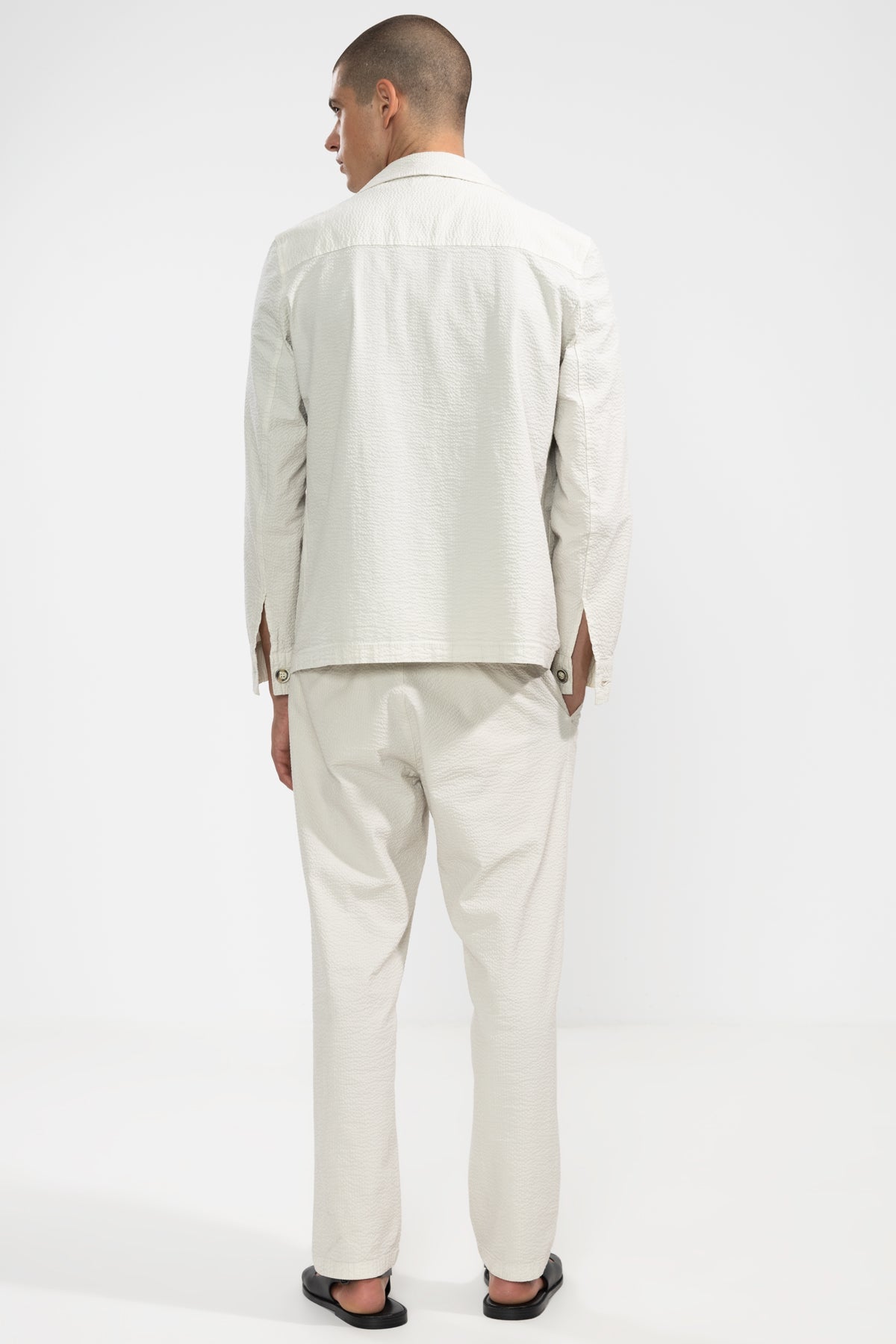 Chaqueta Seersucker Oyster - Polonio Uruguay