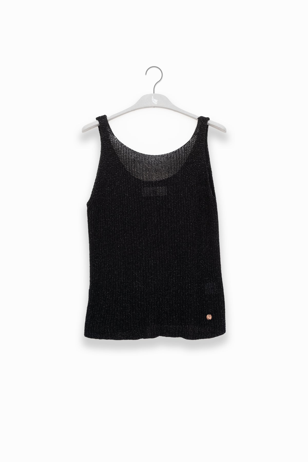 Eli Top Tejido Lurex Negro - Polonio Uruguay