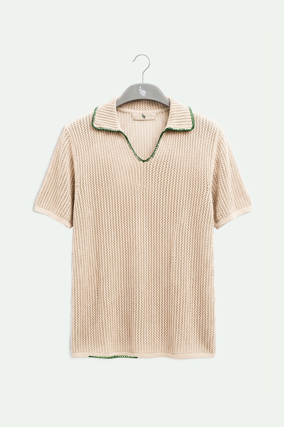 Embroidered Polo Shirt Cream