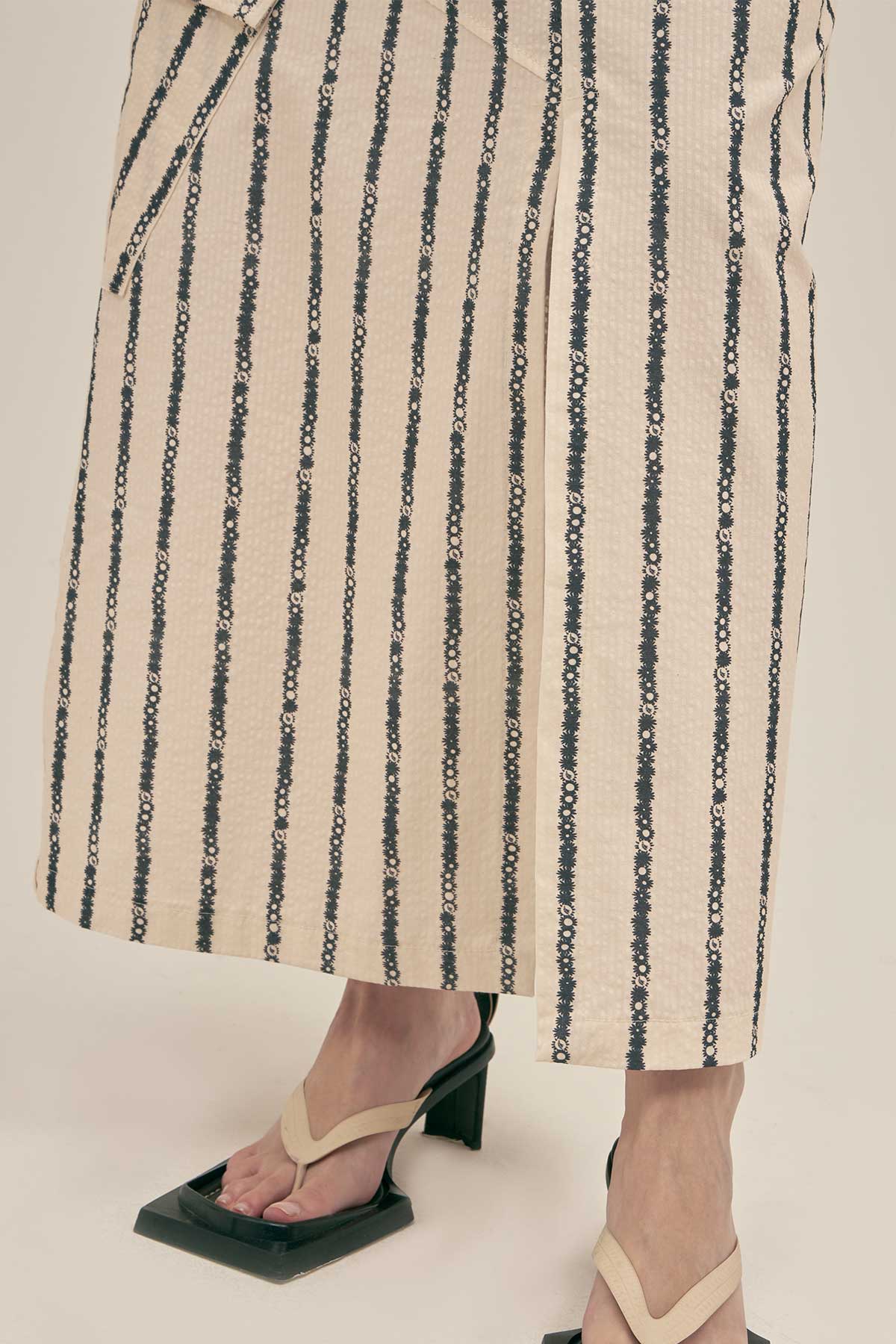 Falda Amelie Floral Stripe - Polonio Uruguay