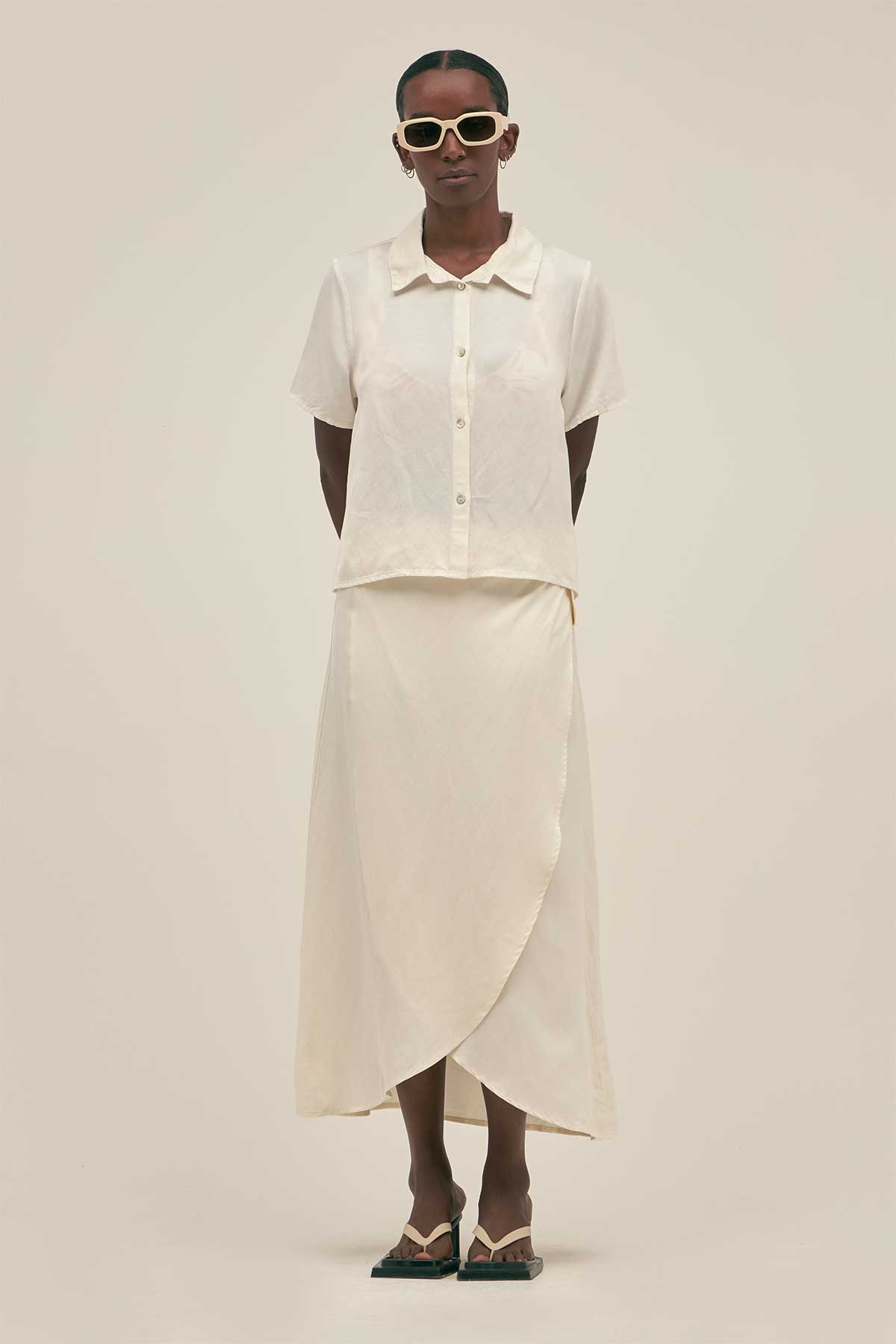 Falda Larga Crema - Polonio Uruguay