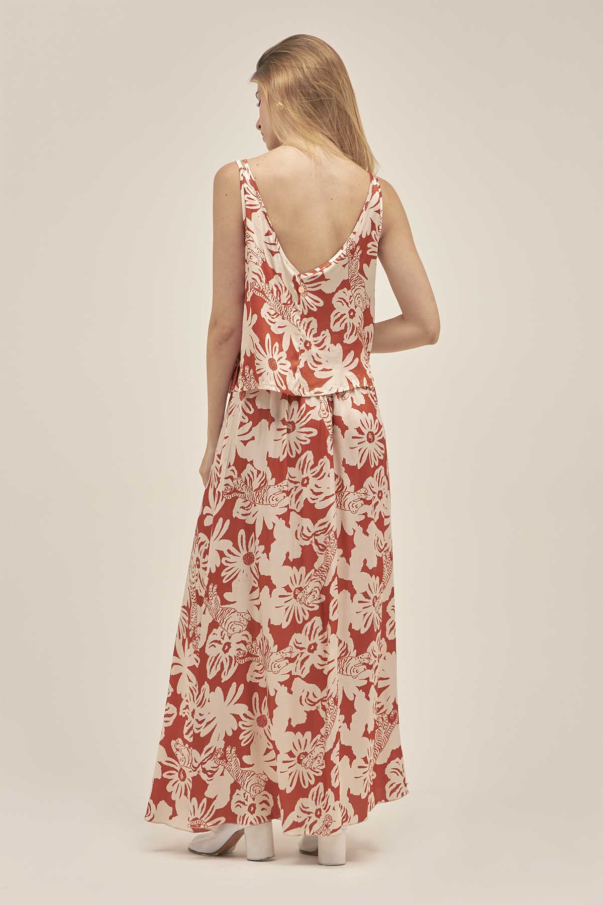 Falda Maxi Jungle Clay - Polonio Uruguay