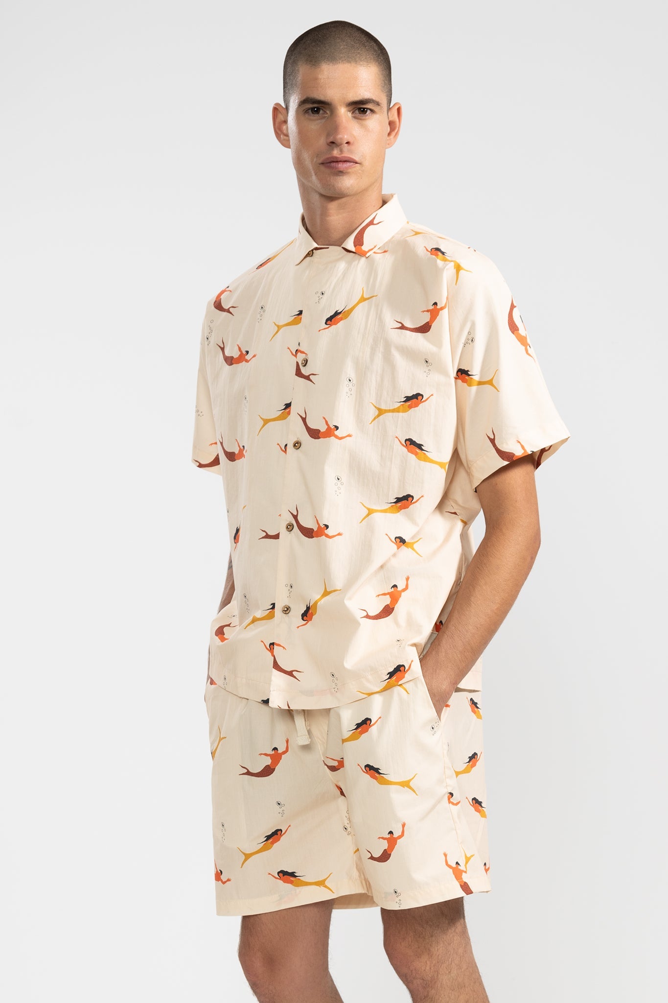 Fede Shorts Mermaid Cream - Polonio Uruguay