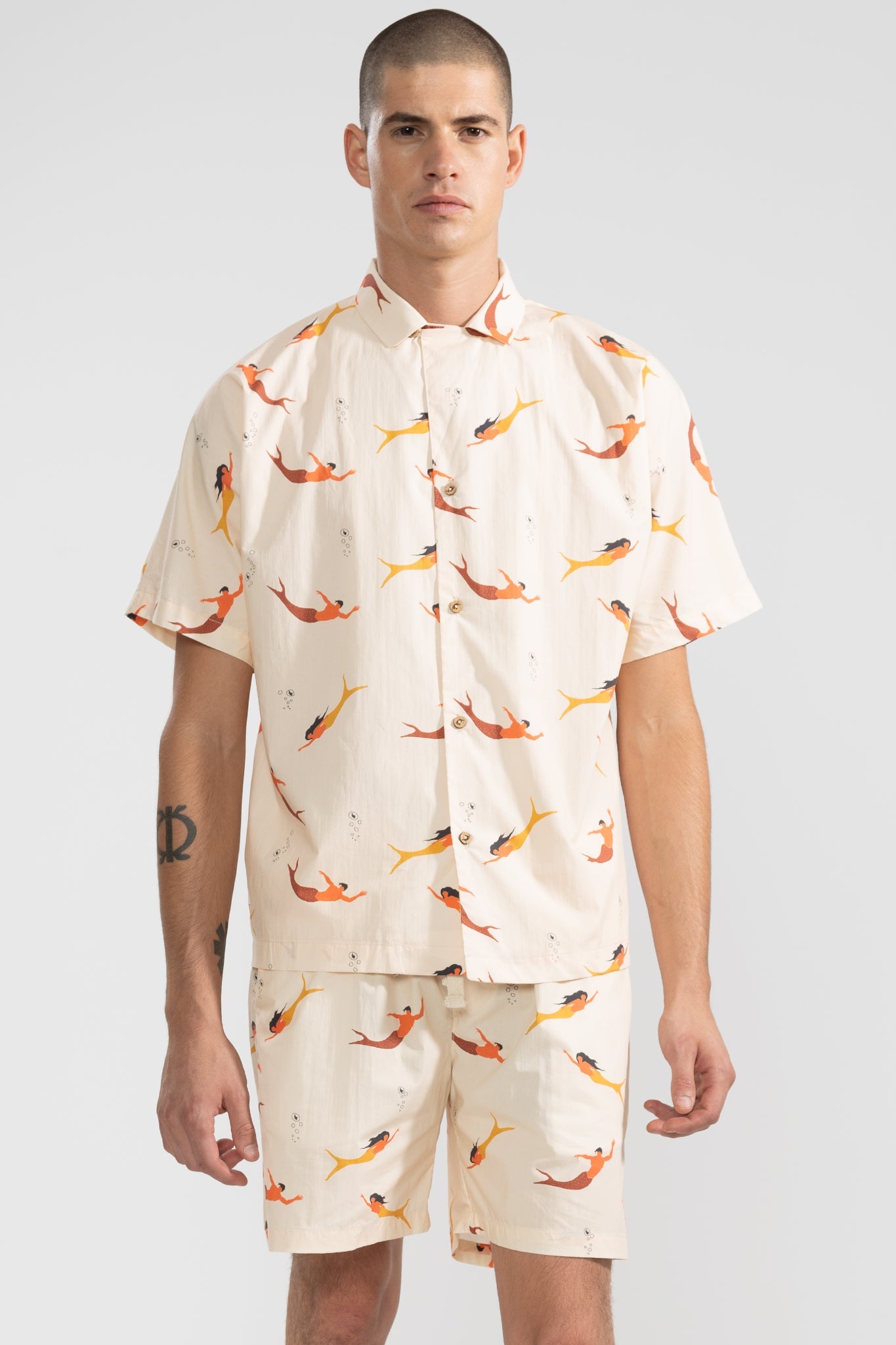 Fede Shorts Mermaid Cream - Polonio Uruguay