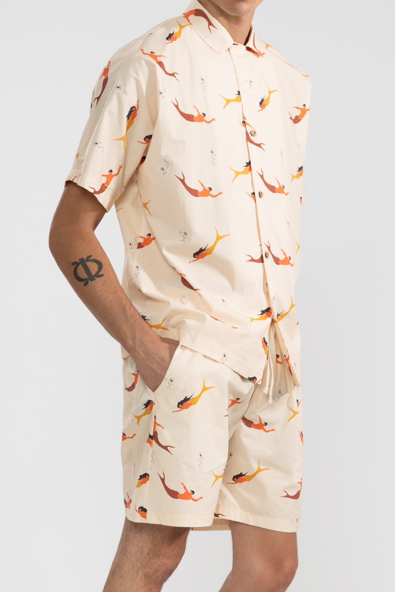 Fede Shorts Mermaid Cream - Polonio Uruguay