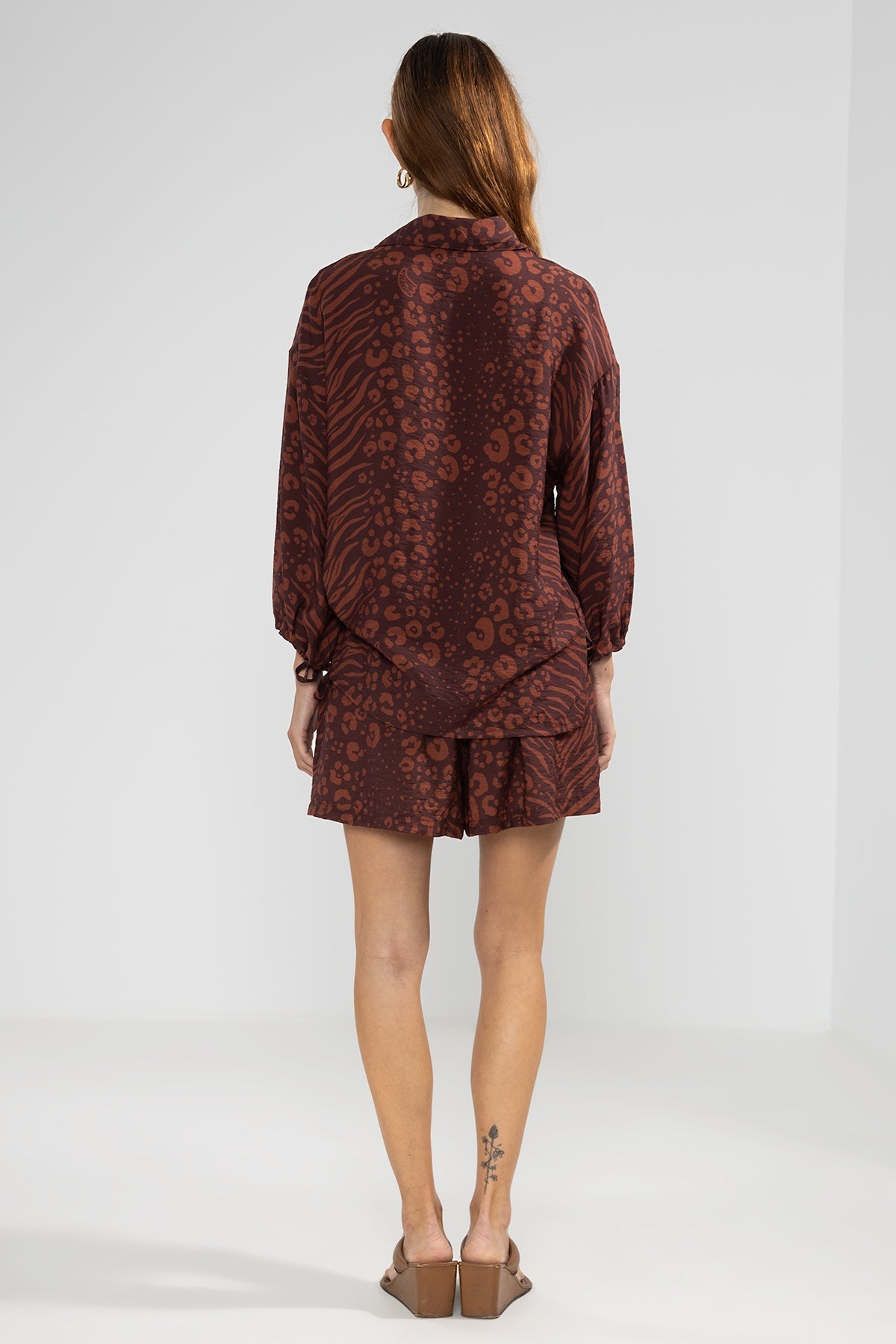 Flo Shorts Feline Chocolate - Polonio Uruguay