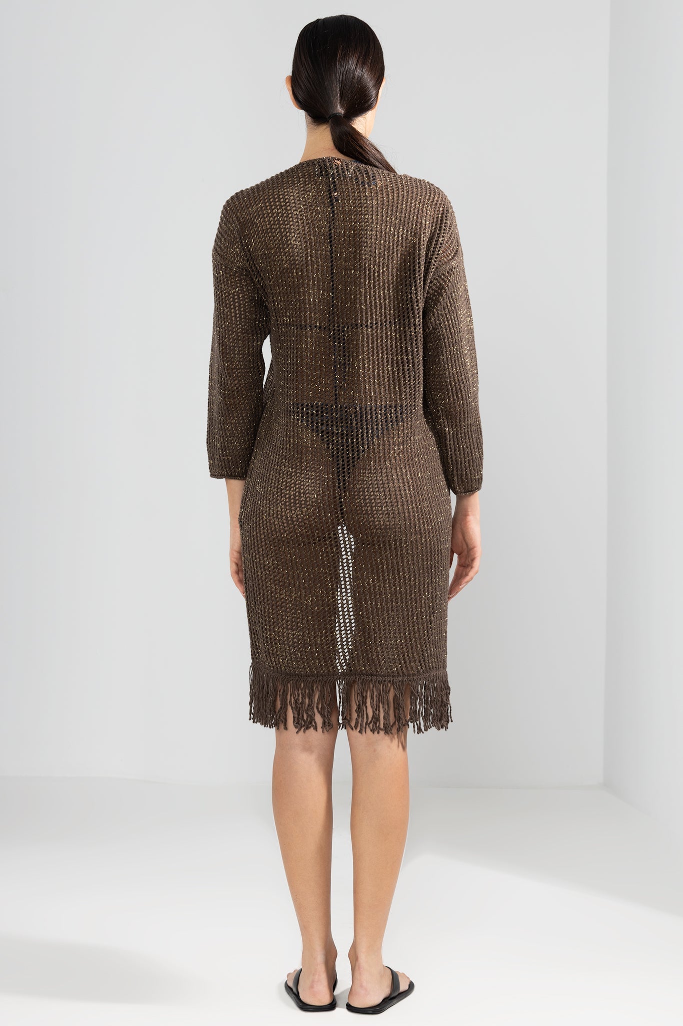 Fringes Cardigan Choco - Polonio Uruguay