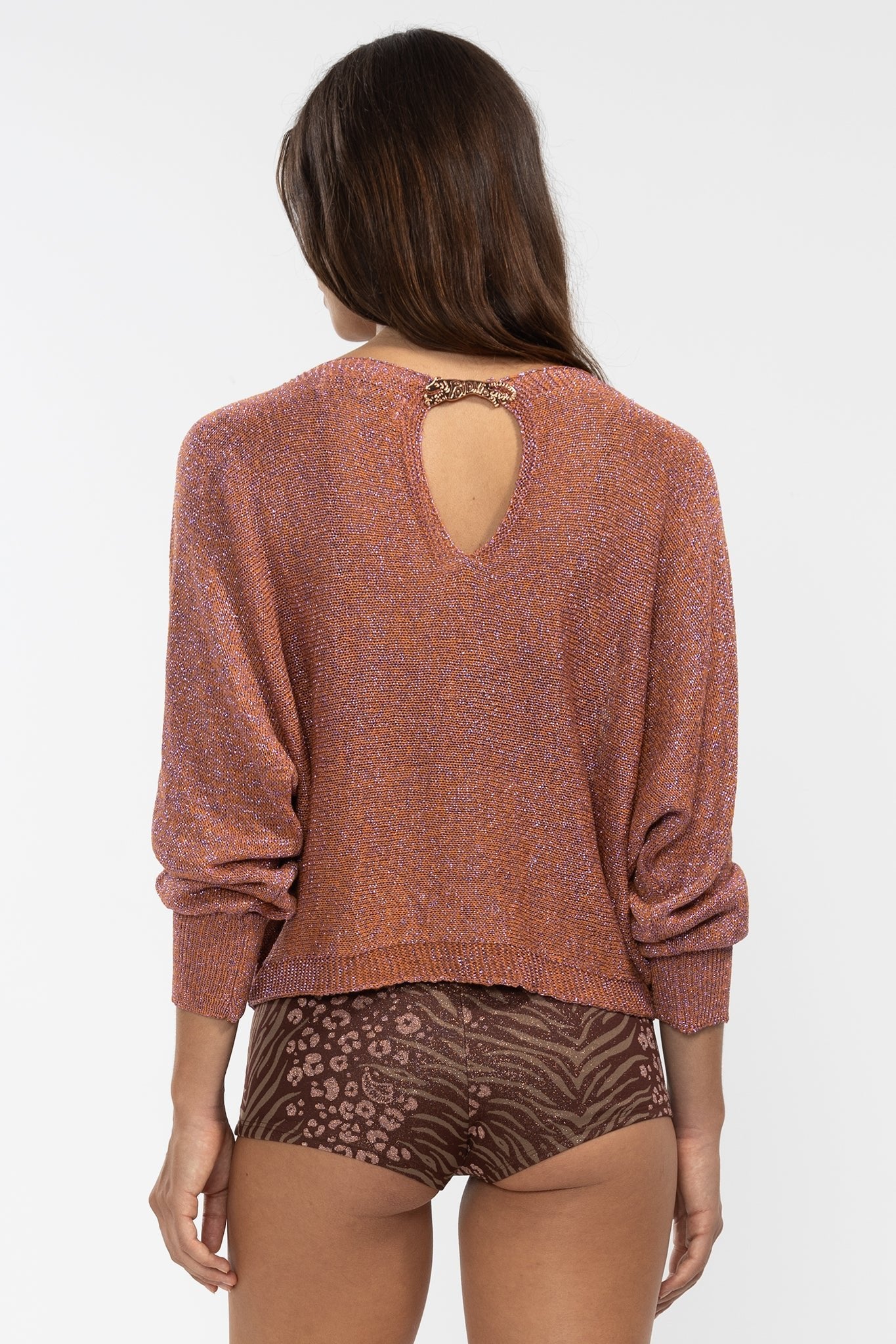 Lu Tiger Sweater Lurex Sunset - Polonio Uruguay