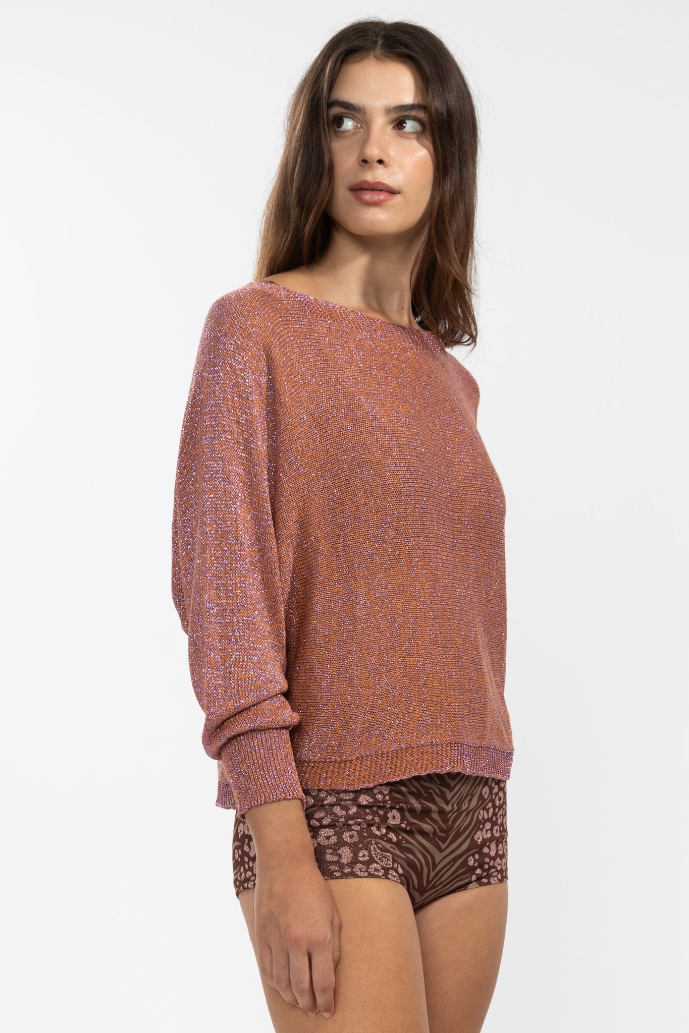 Lu Tiger Sweater Lurex Sunset - Polonio Uruguay