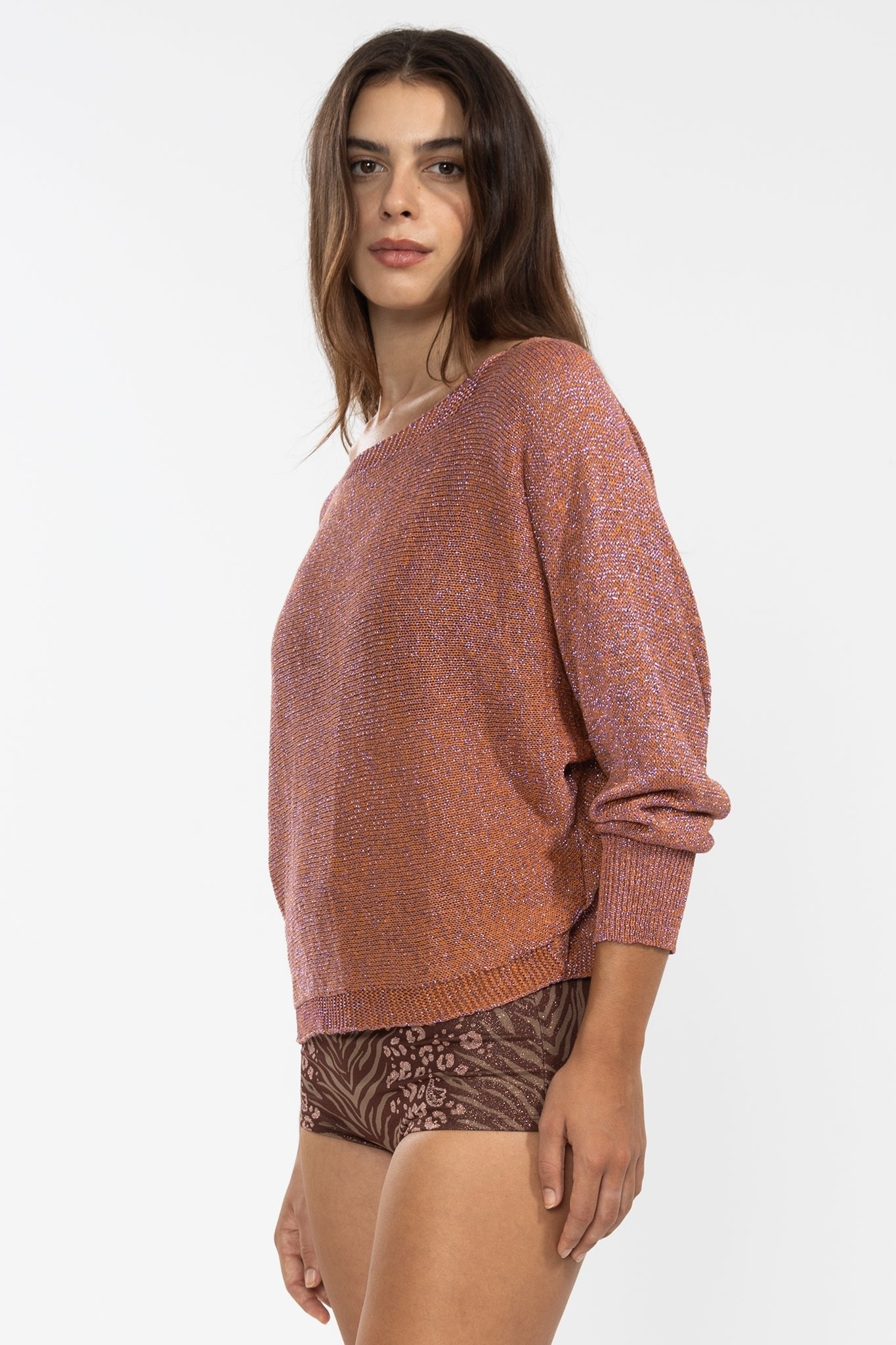 Lu Tiger Sweater Lurex Sunset - Polonio Uruguay