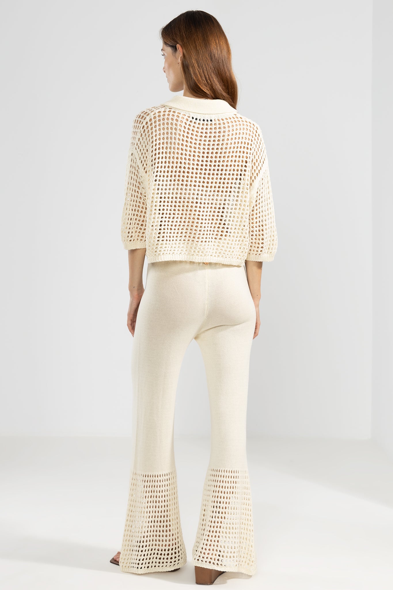 Mica Knit Pants Cream - Polonio Uruguay