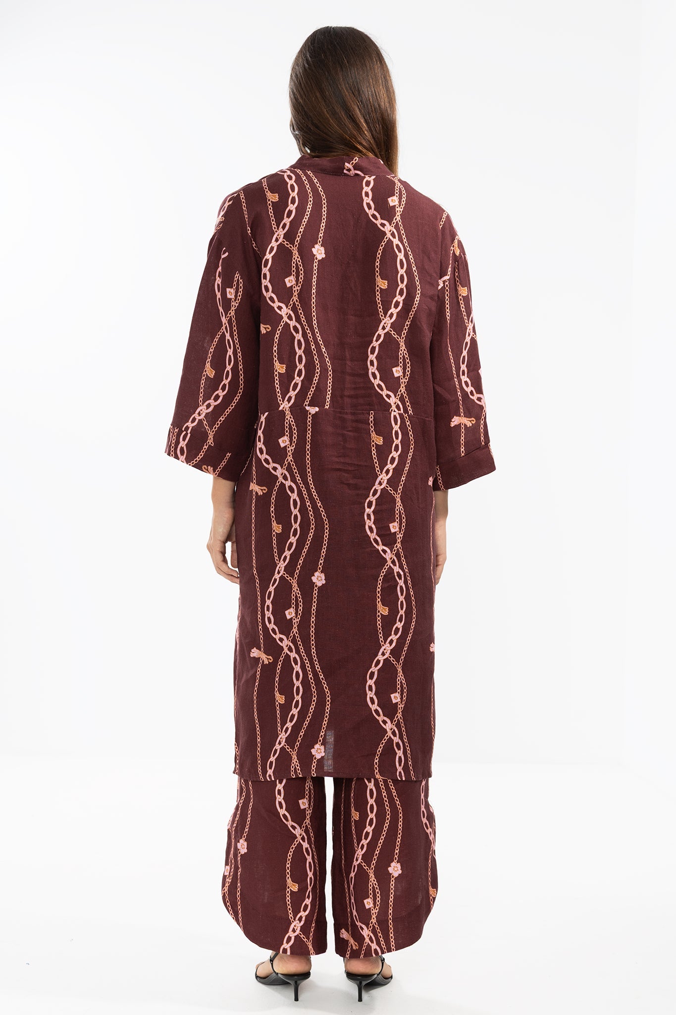 Nicky Long Shirt Chain Gang Merlot - Polonio Uruguay