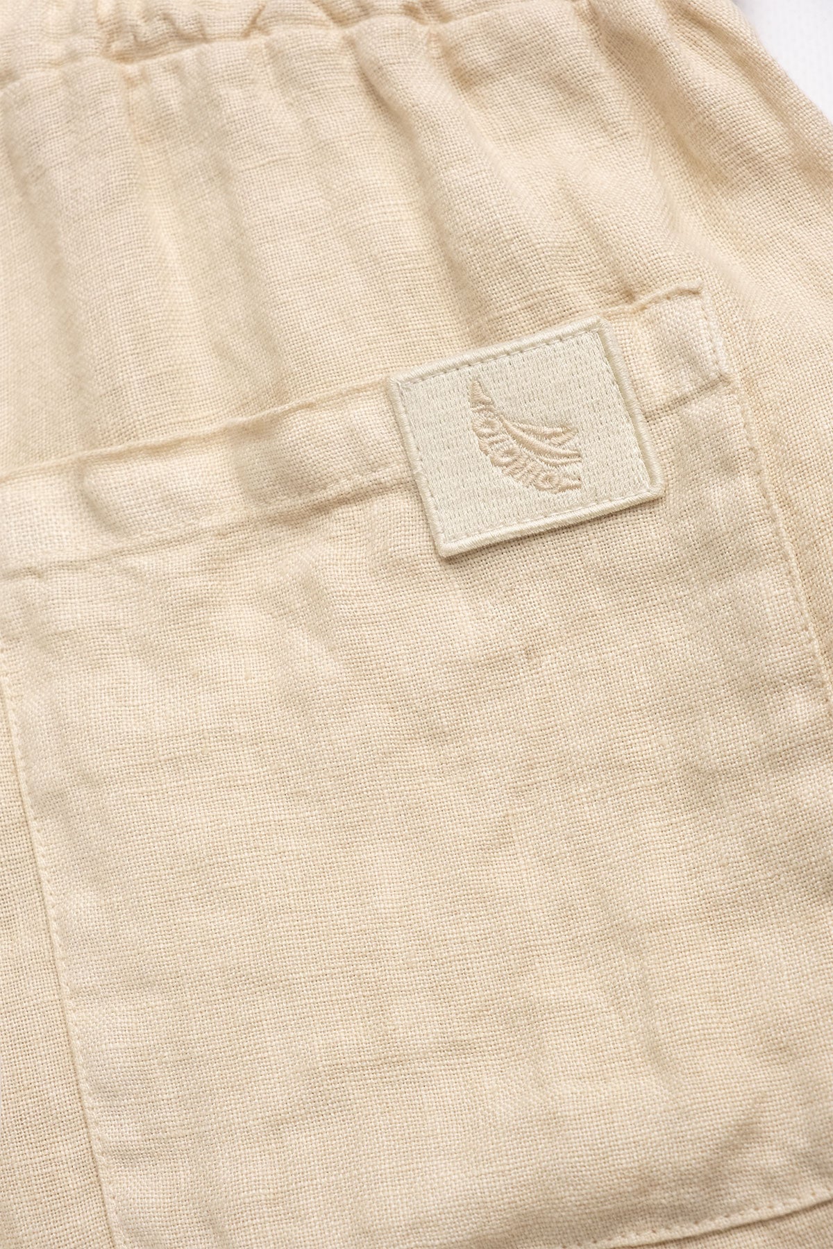 Pantalón De Lino Premium Almendra - Polonio Uruguay