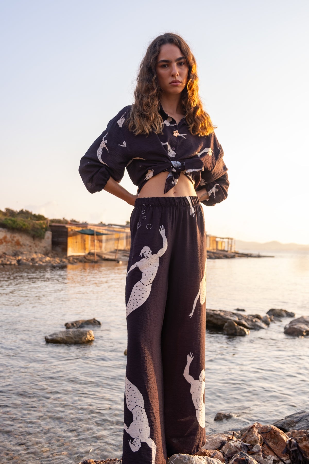 Pantalón Michu Mermaid Black - Polonio Uruguay