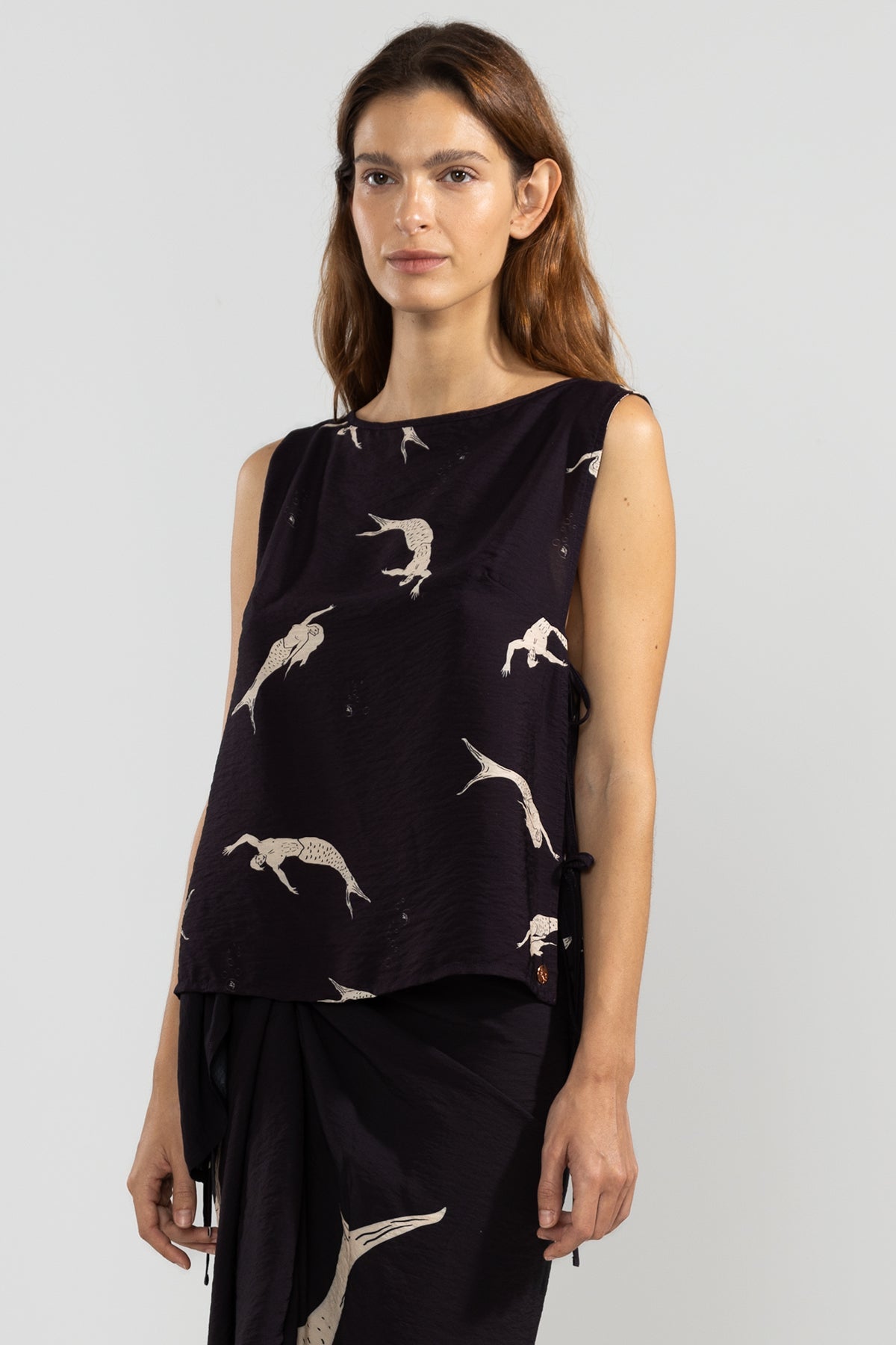 Pareo Mermaid Black - Polonio Uruguay