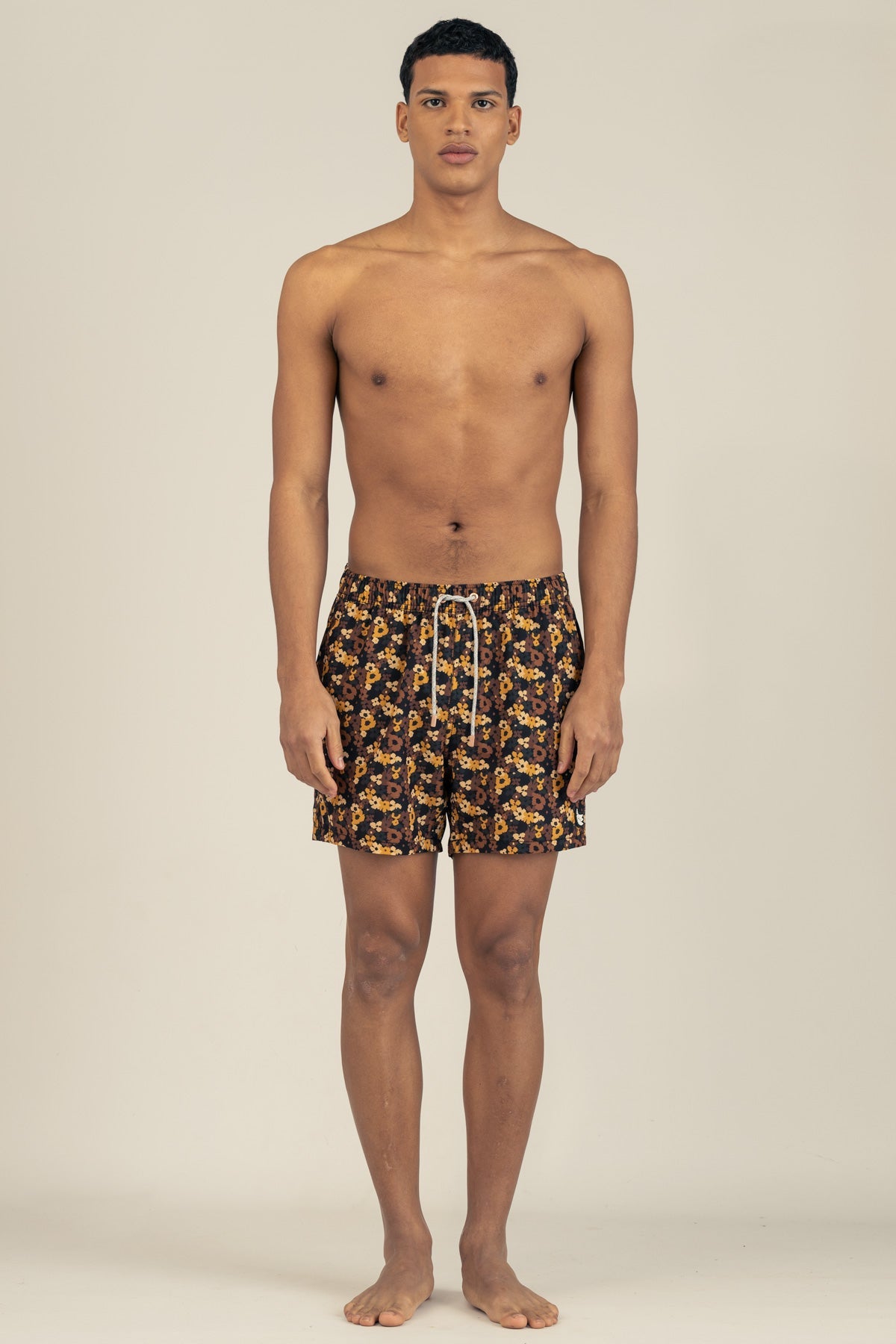 Short de Baño Classic Pixel Floral - Polonio Uruguay