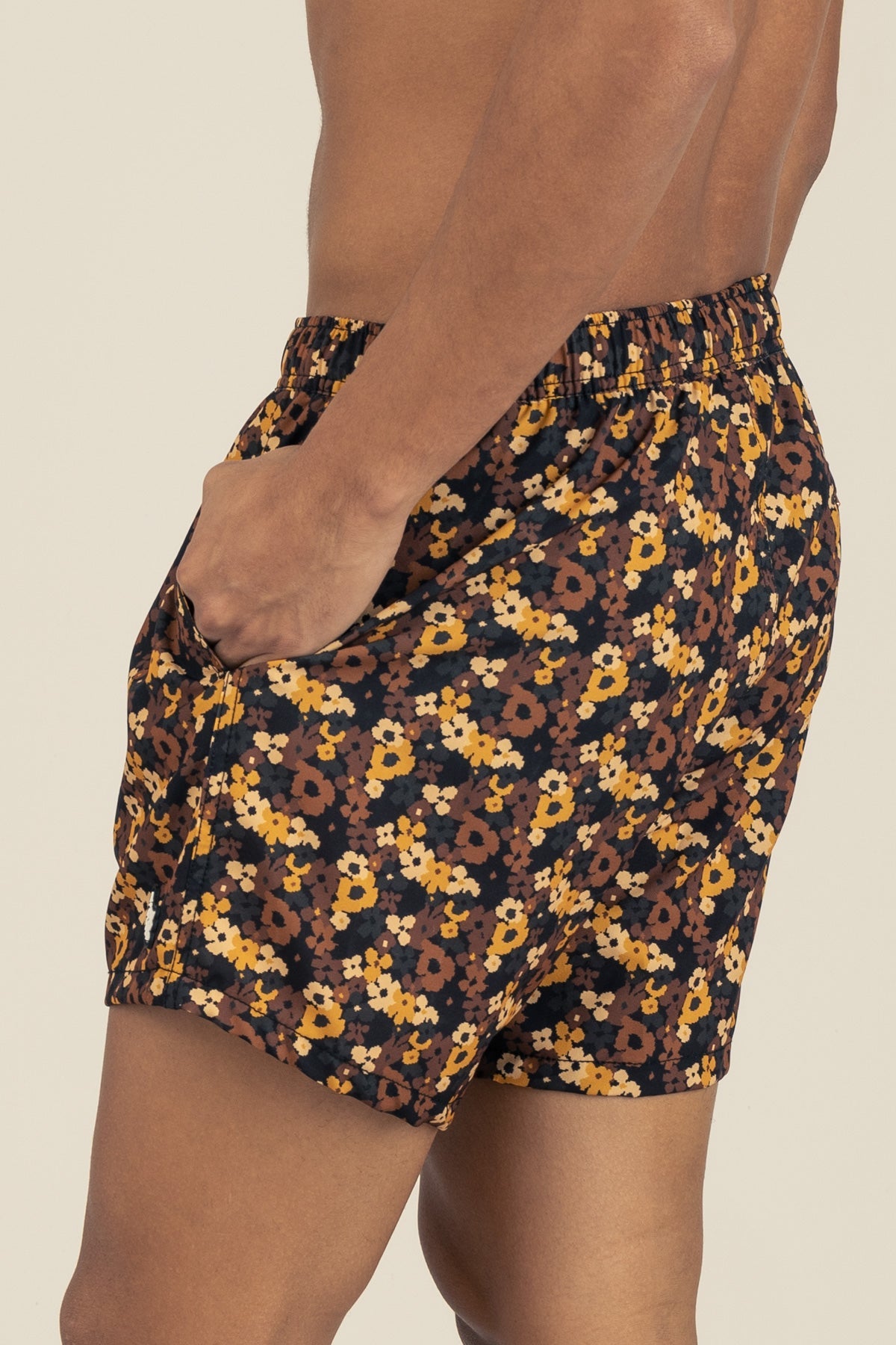 Short de Baño Classic Pixel Floral - Polonio Uruguay
