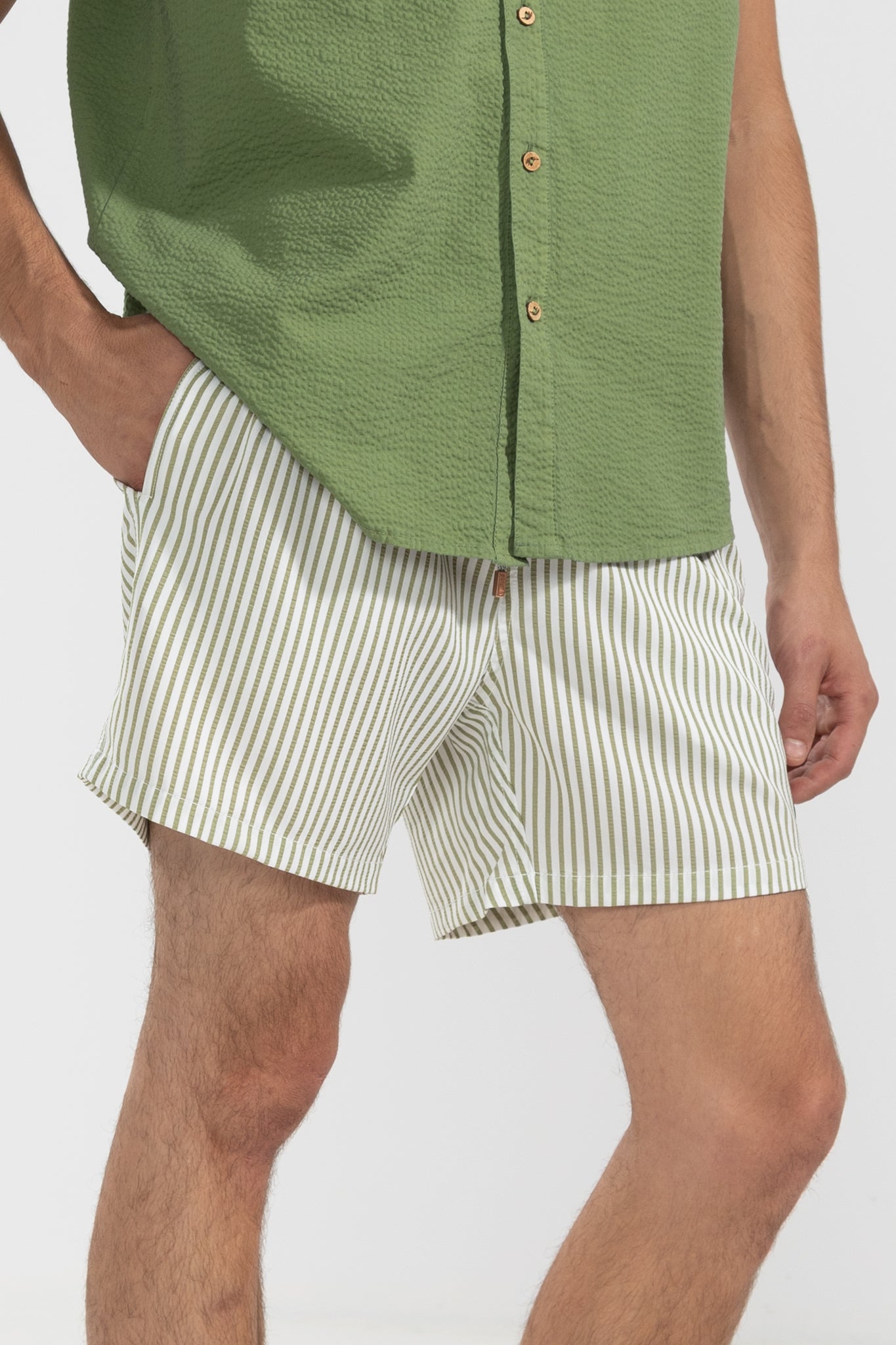 Short de Baño La Huella Classic Pistachio - Polonio Uruguay