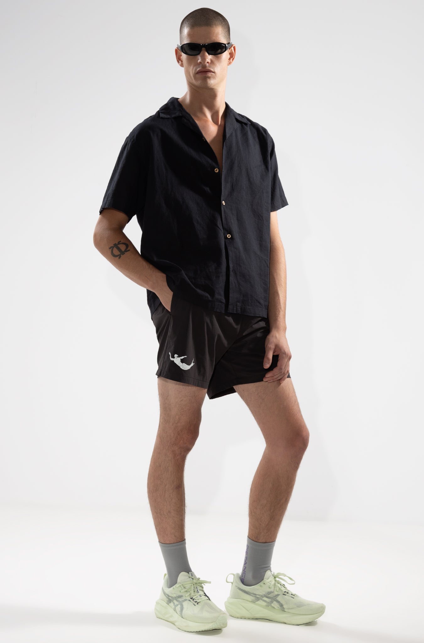 Short de Baño Mermaid Runner Black - Polonio Uruguay