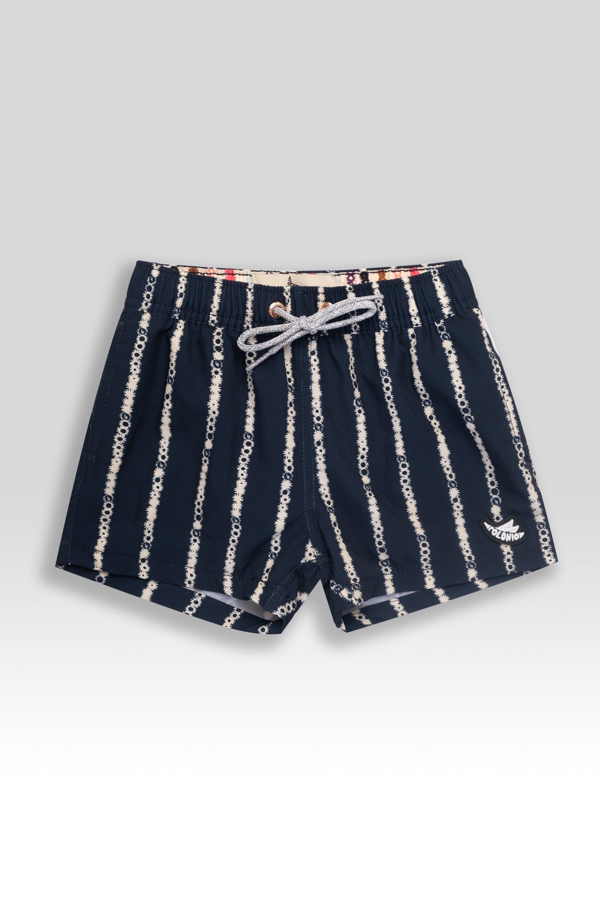 Short de Baño Niño Floral Stripe Blue - Polonio Uruguay