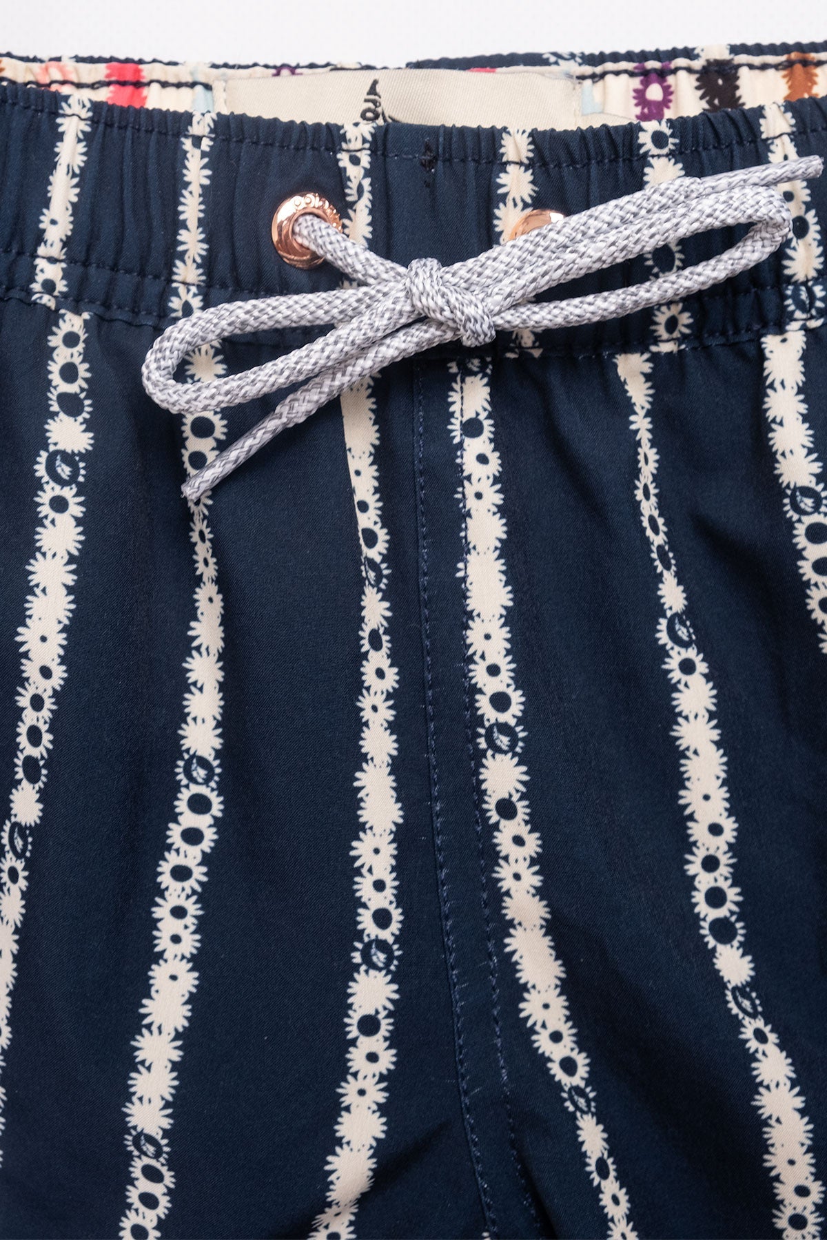 Short de Baño Niño Floral Stripe Blue - Polonio Uruguay