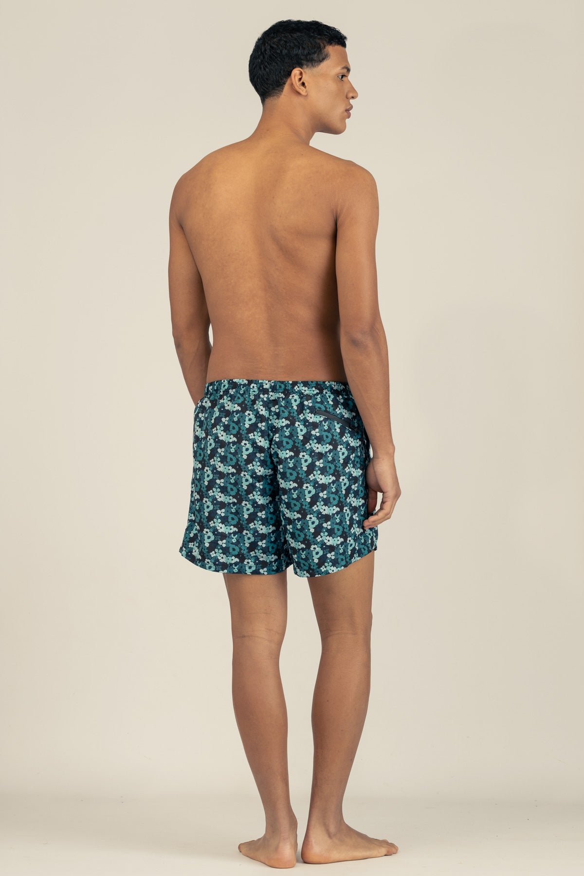 Short de Baño Runner Pixel Floral - Polonio Uruguay