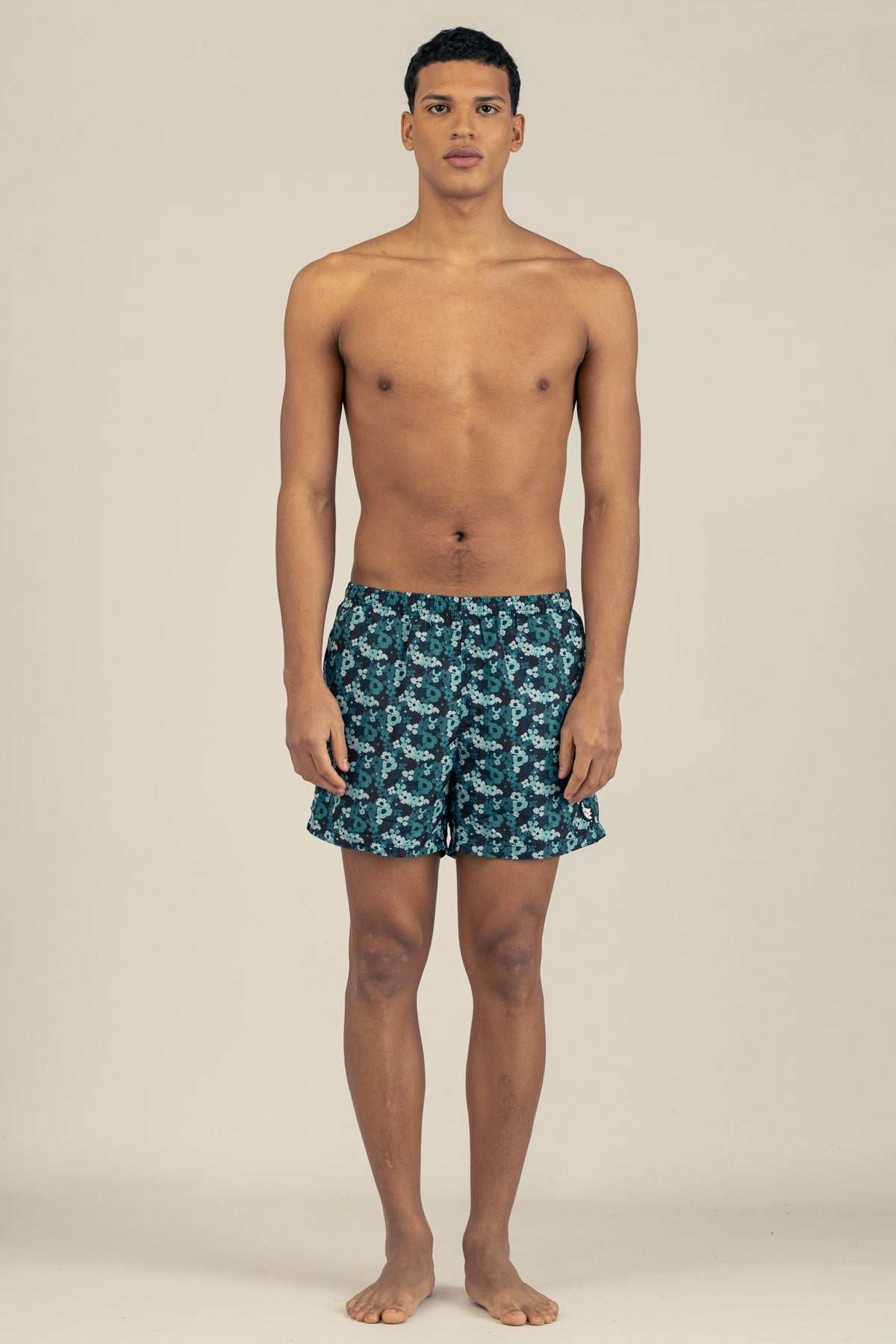 Short de Baño Runner Pixel Floral - Polonio Uruguay