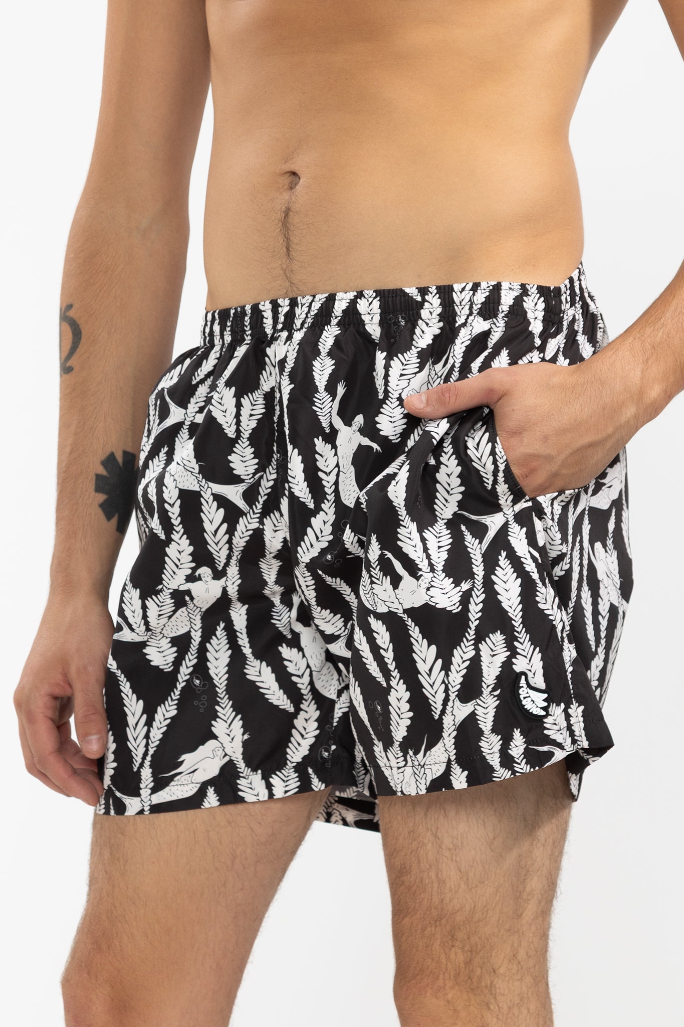 Short de Baño Under The Sea Runner Black - Polonio Uruguay