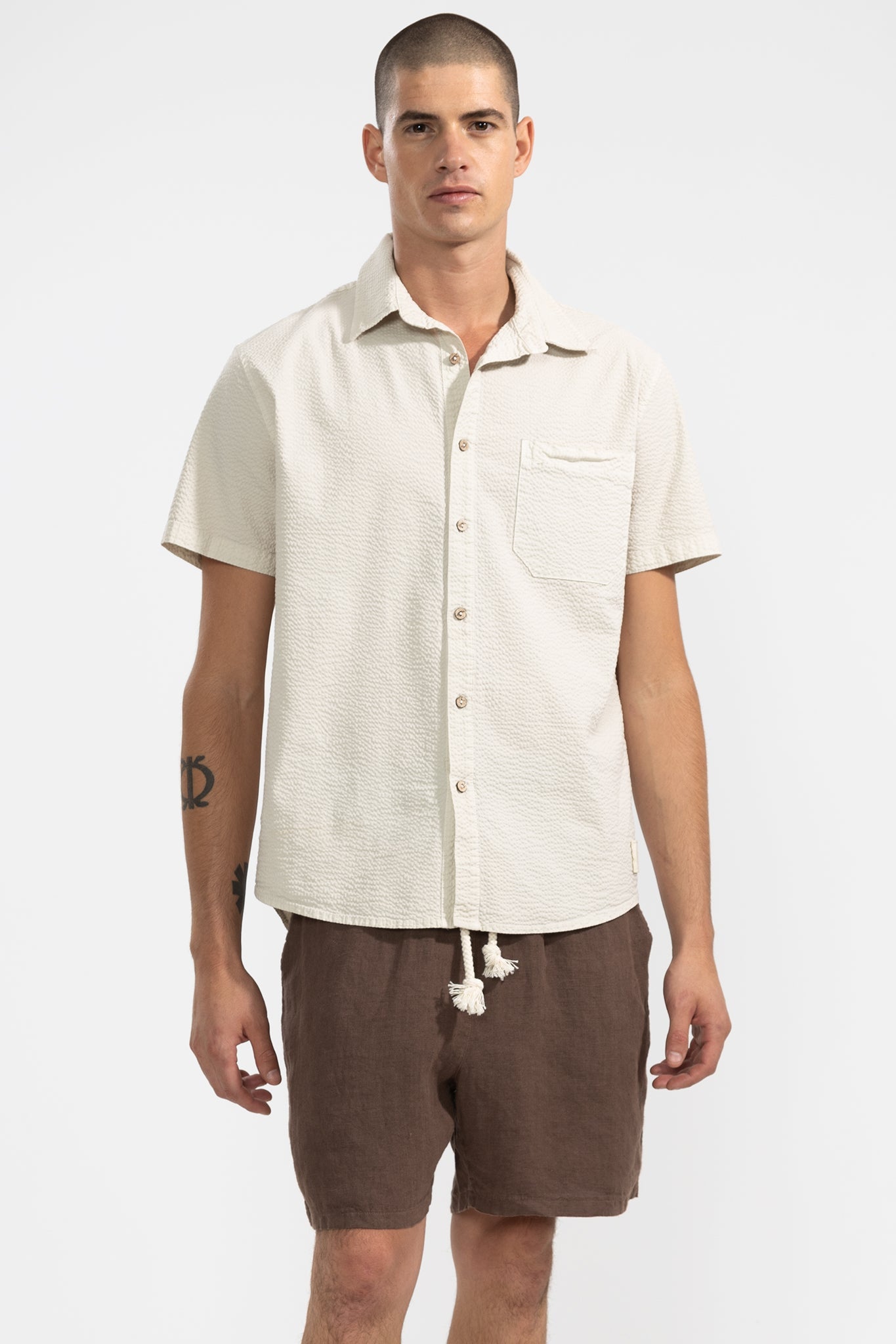 Short De Lino Premium Moccha - Polonio Uruguay