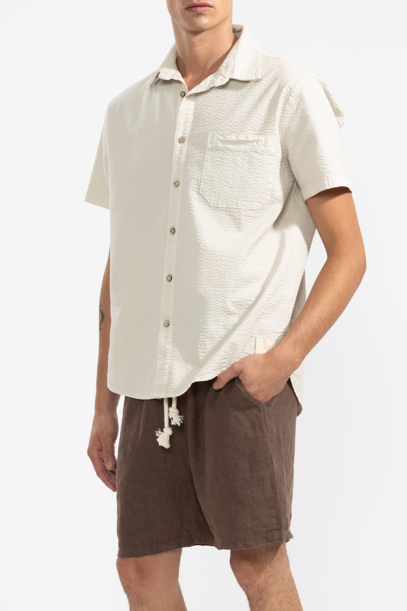 Short De Lino Premium Moccha - Polonio Uruguay