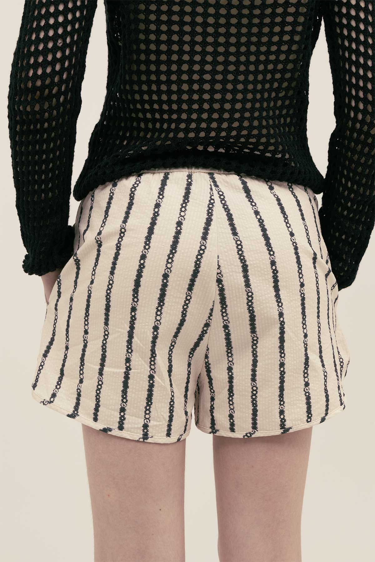 Short Michu Floral Stripe - Polonio Uruguay