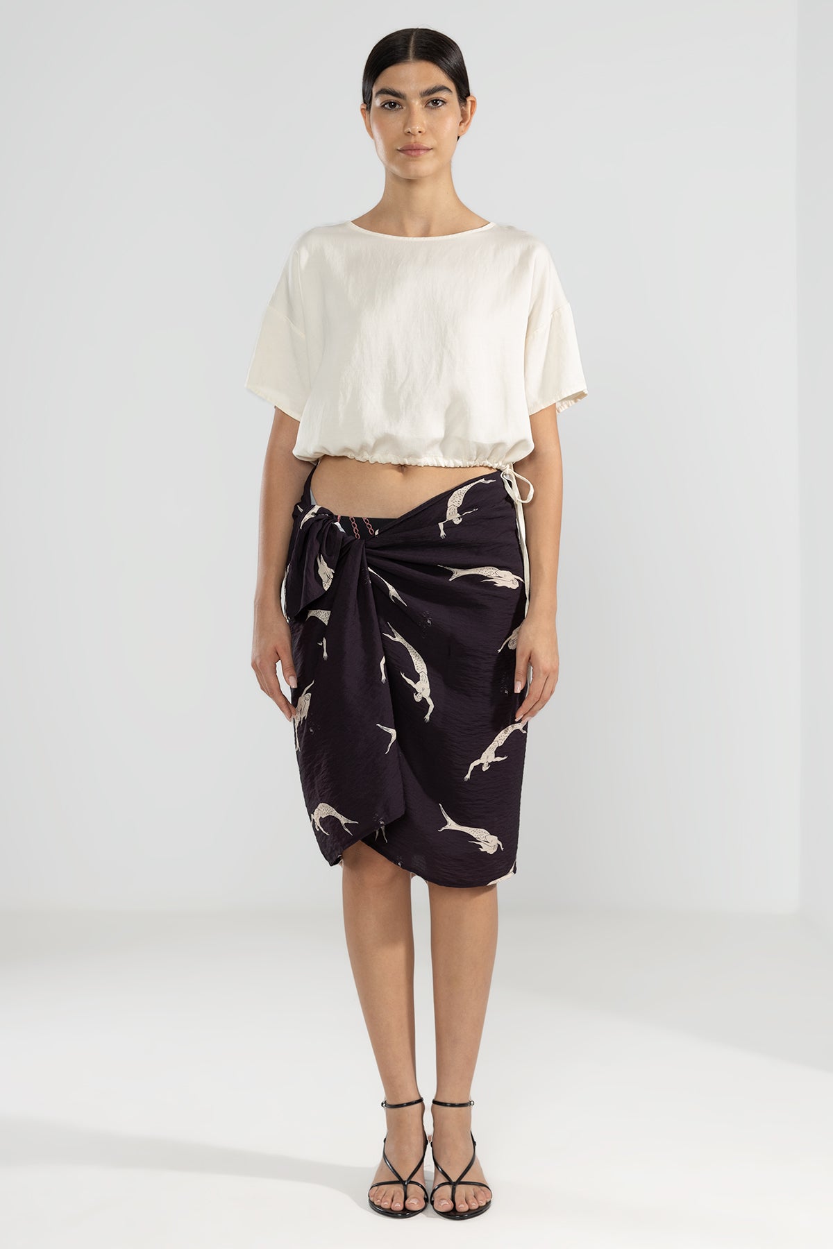 Top Manga Corta Crema - Polonio Uruguay