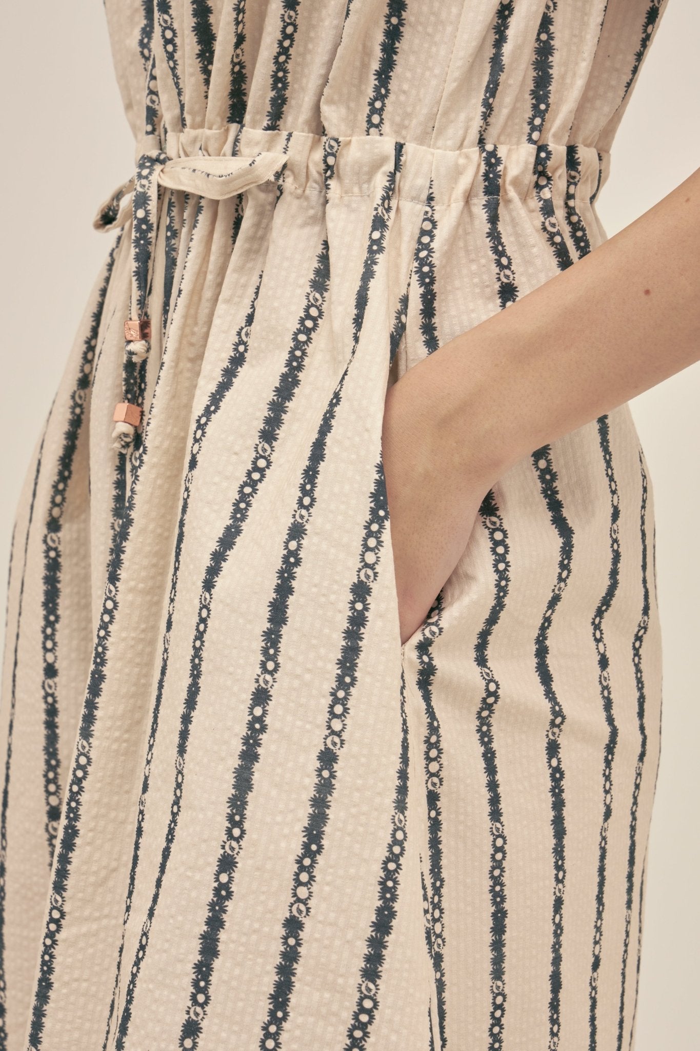 Vestido Angie Floral Stripe - Polonio Uruguay