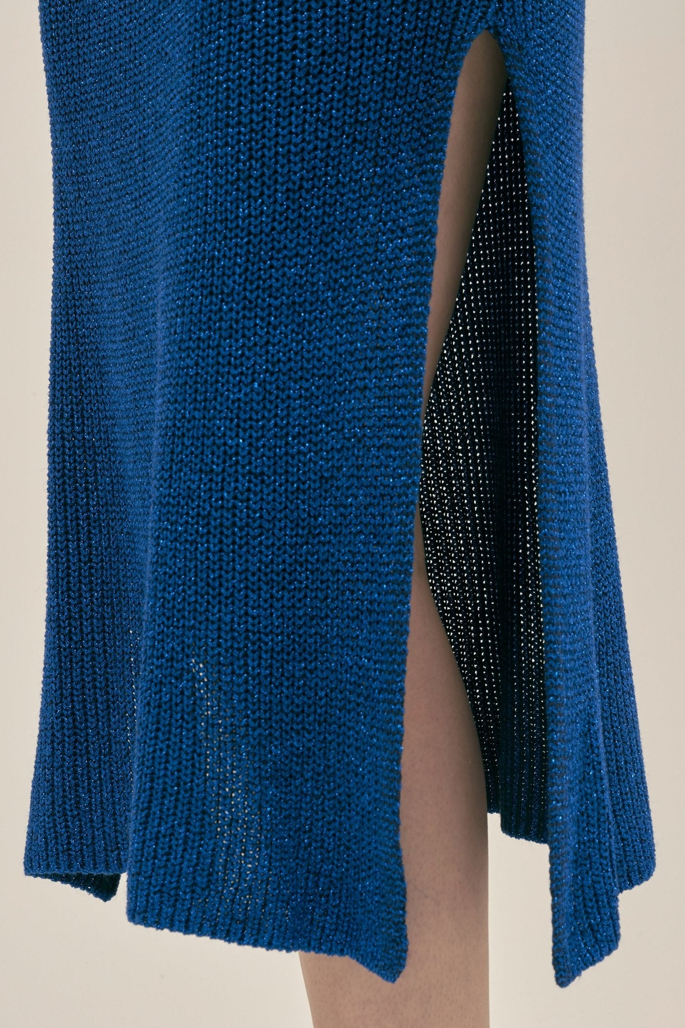 Vestido Eli Lurex Azul - Polonio Uruguay